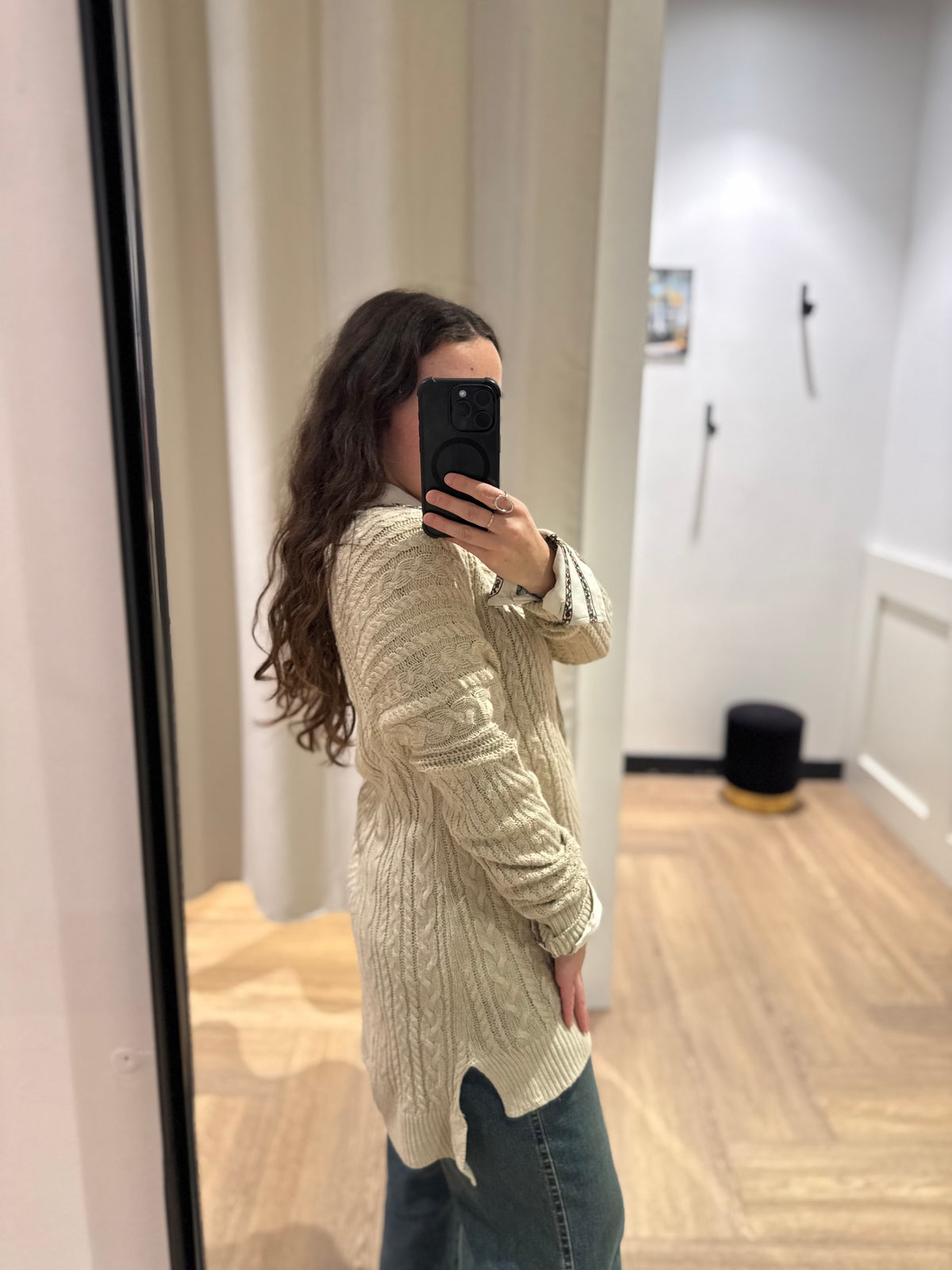 Pull long beige S