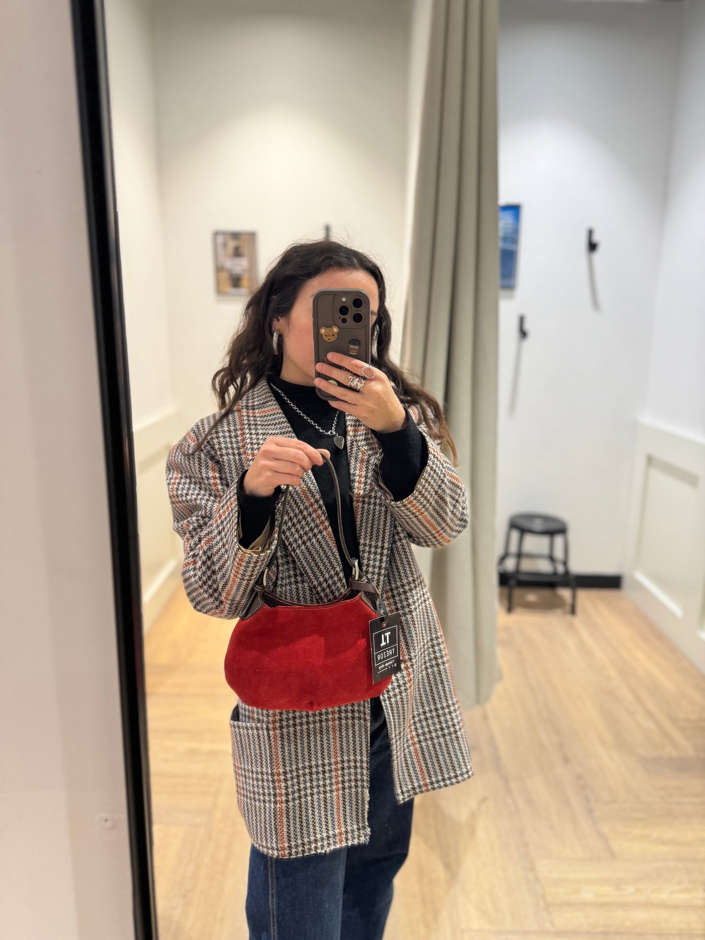 Petit sac rouge en cuir Loxwood