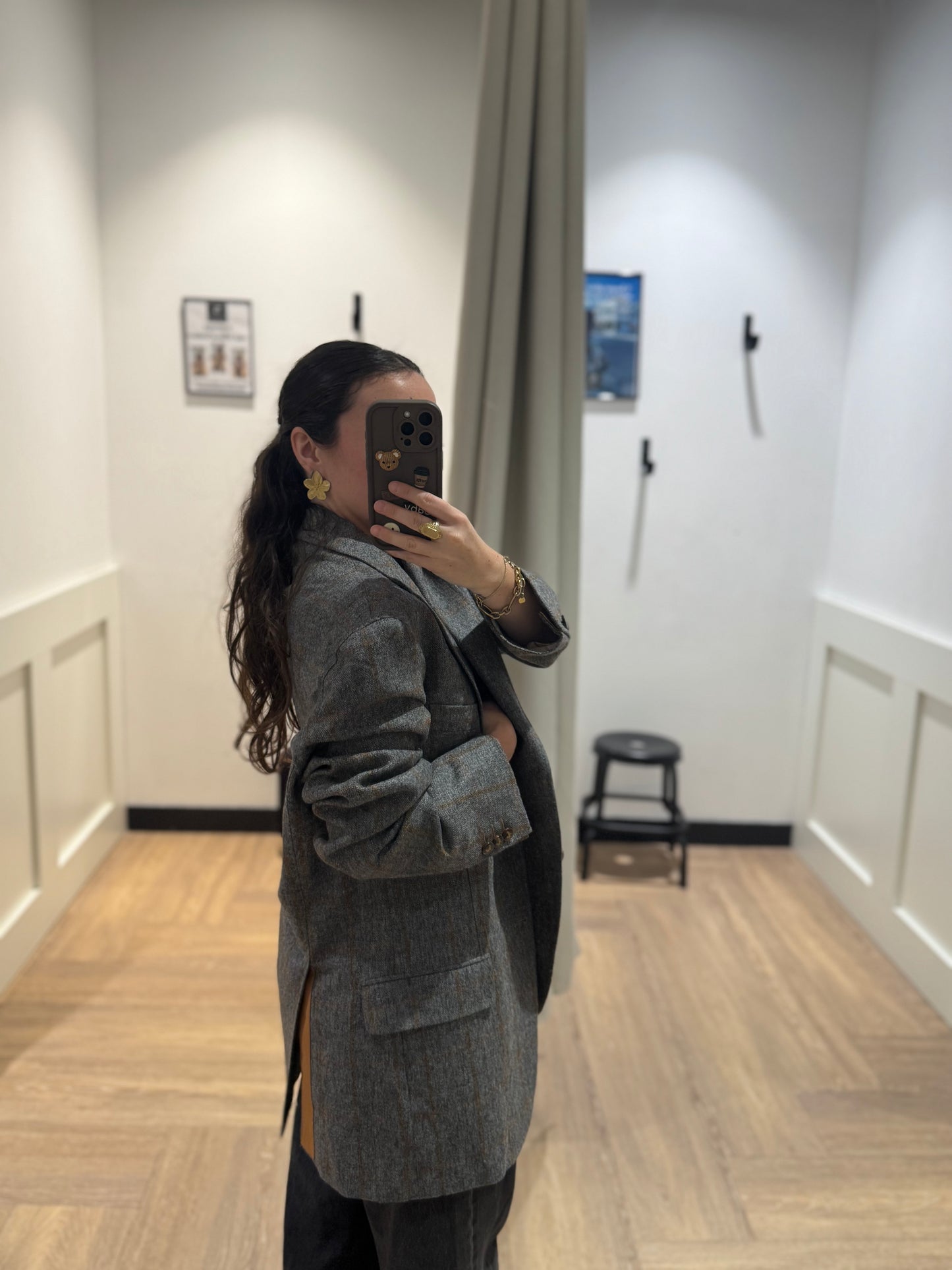 Blazer vintage à carreaux L