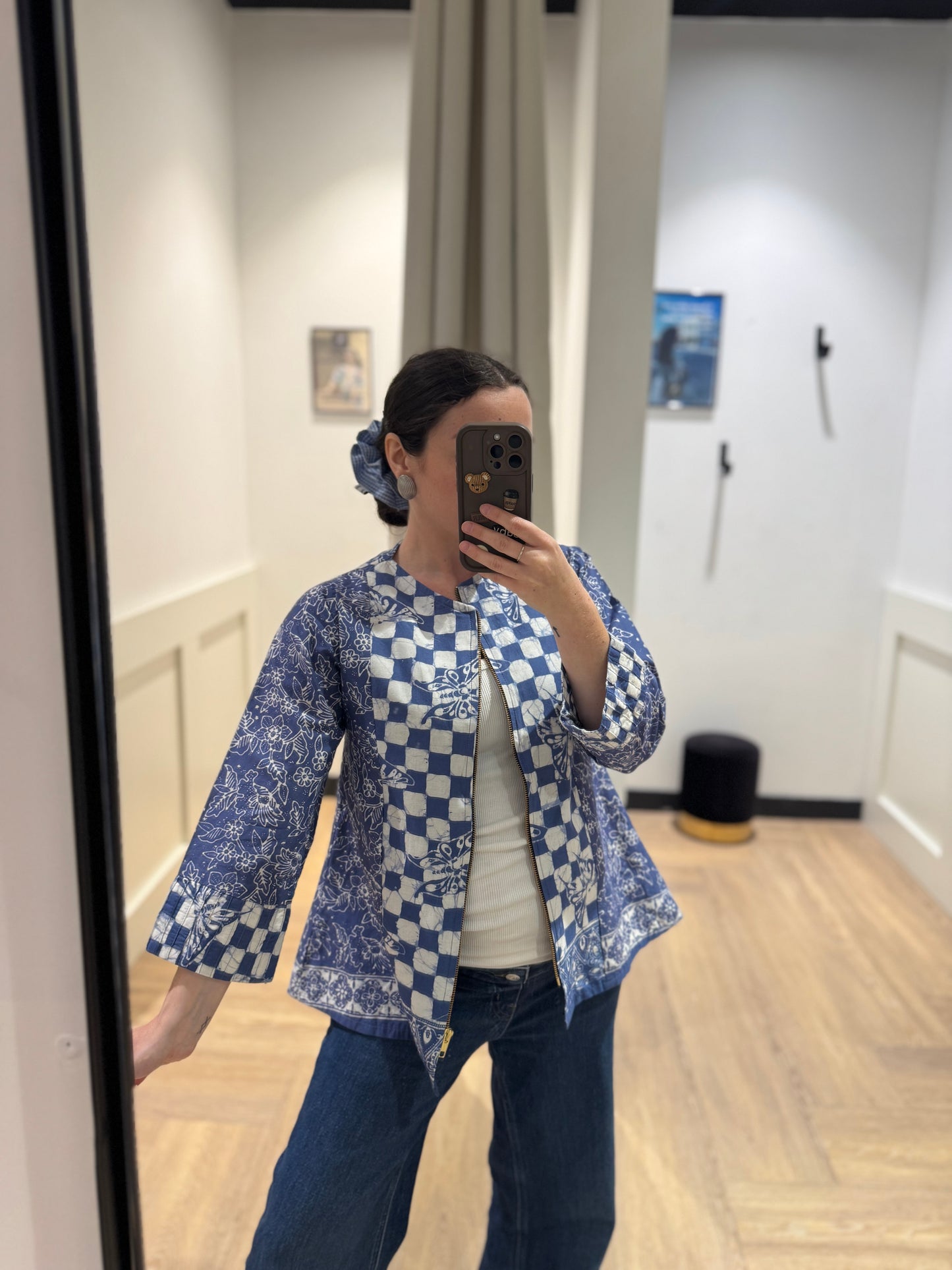 Veste vintage à motifs S