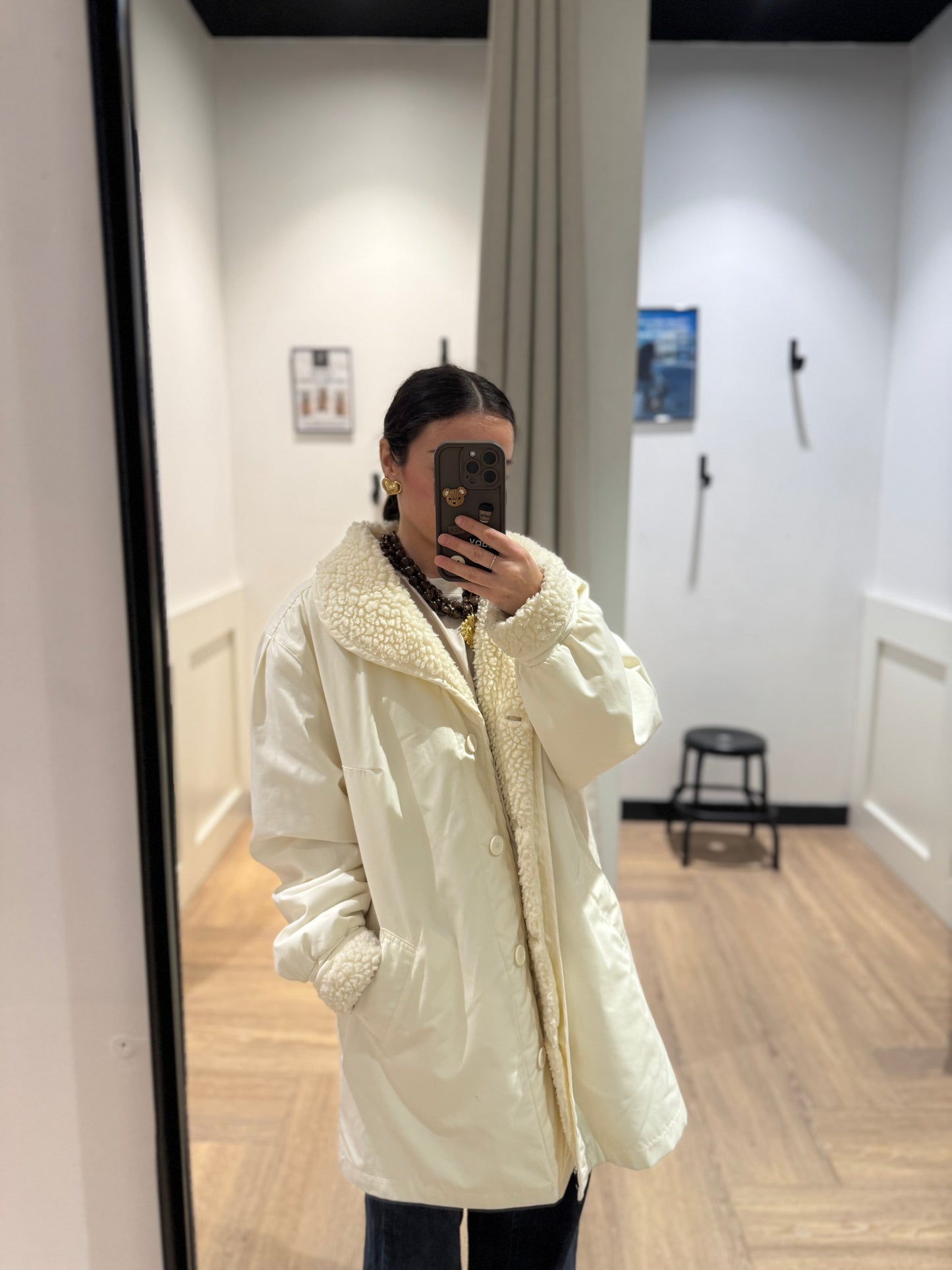 Manteau crème vintage M/L