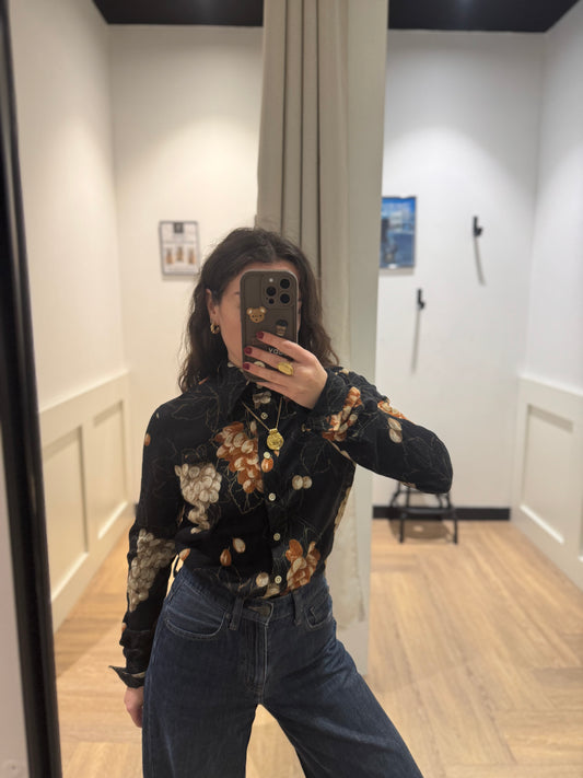 Blouse vintage à motifs S
