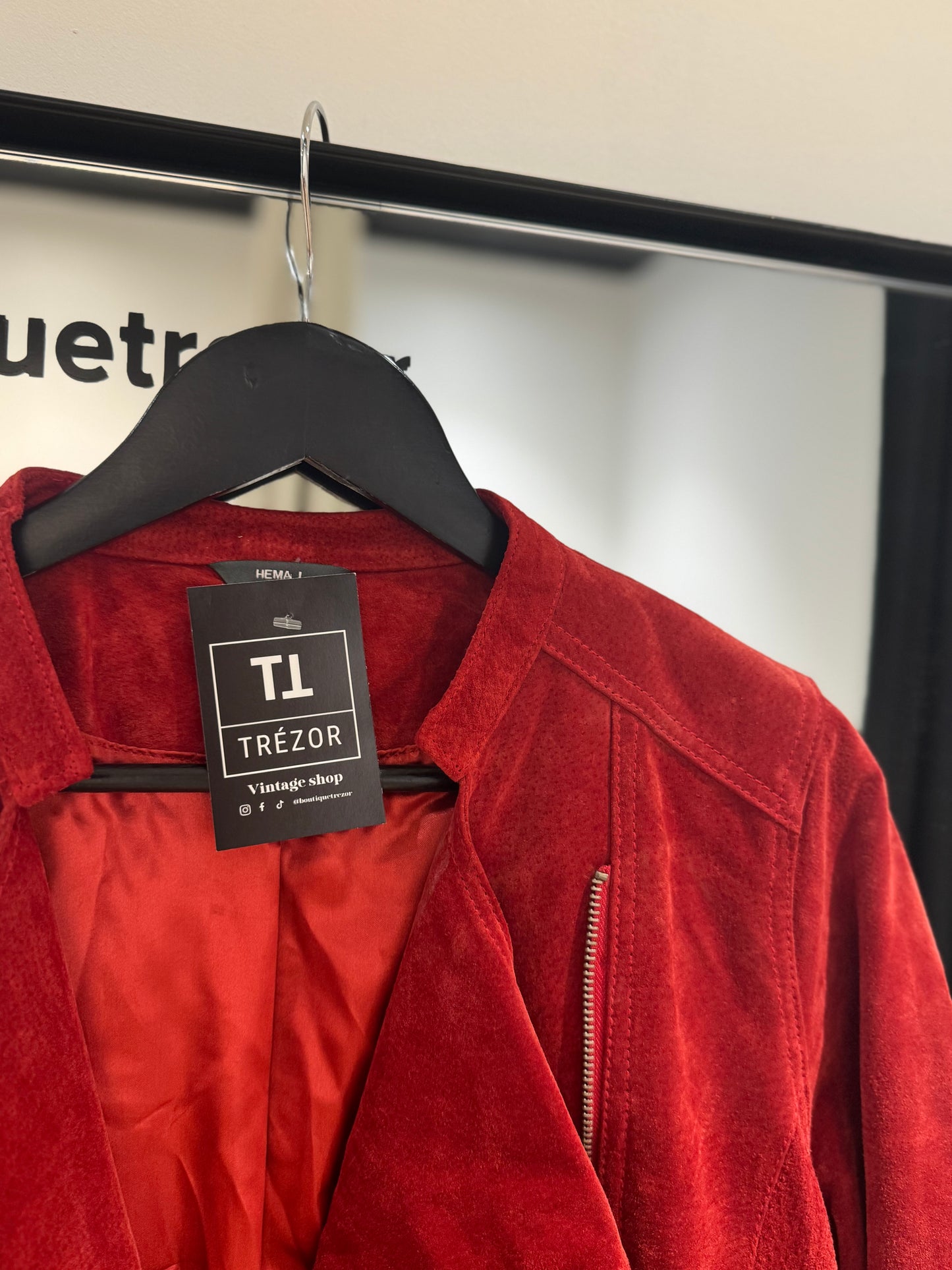 Veste en croûte de cuir L