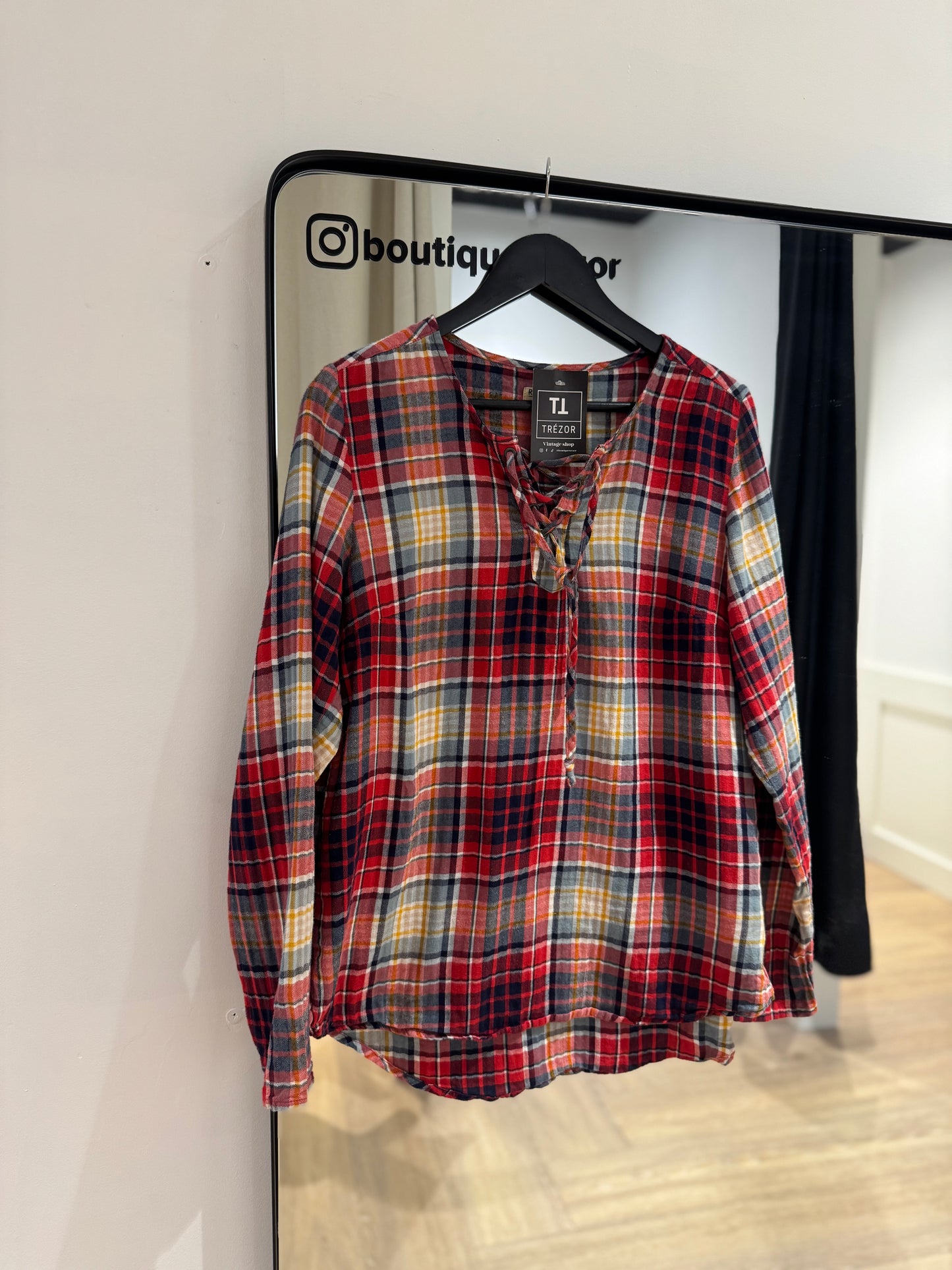 Blouse à carreaux L