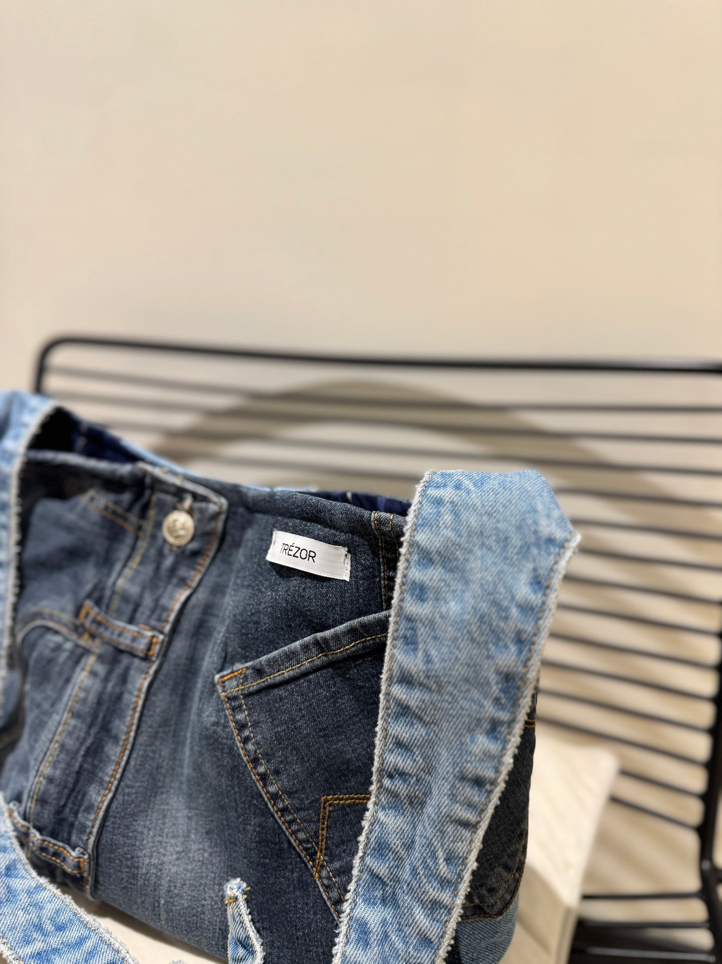 Grand sac cabas en jean upcyclé