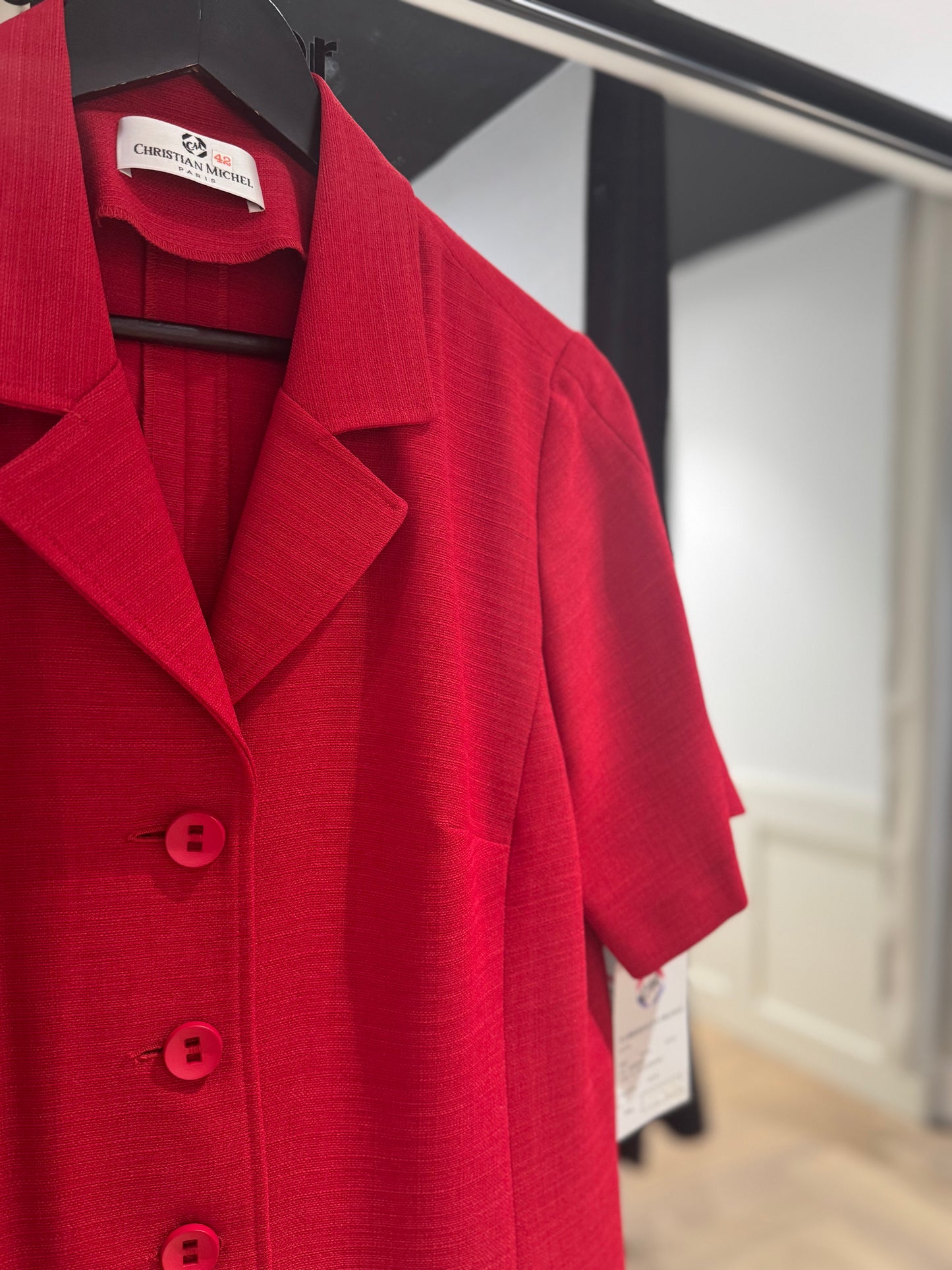 Blouse vintage rouge L/XL