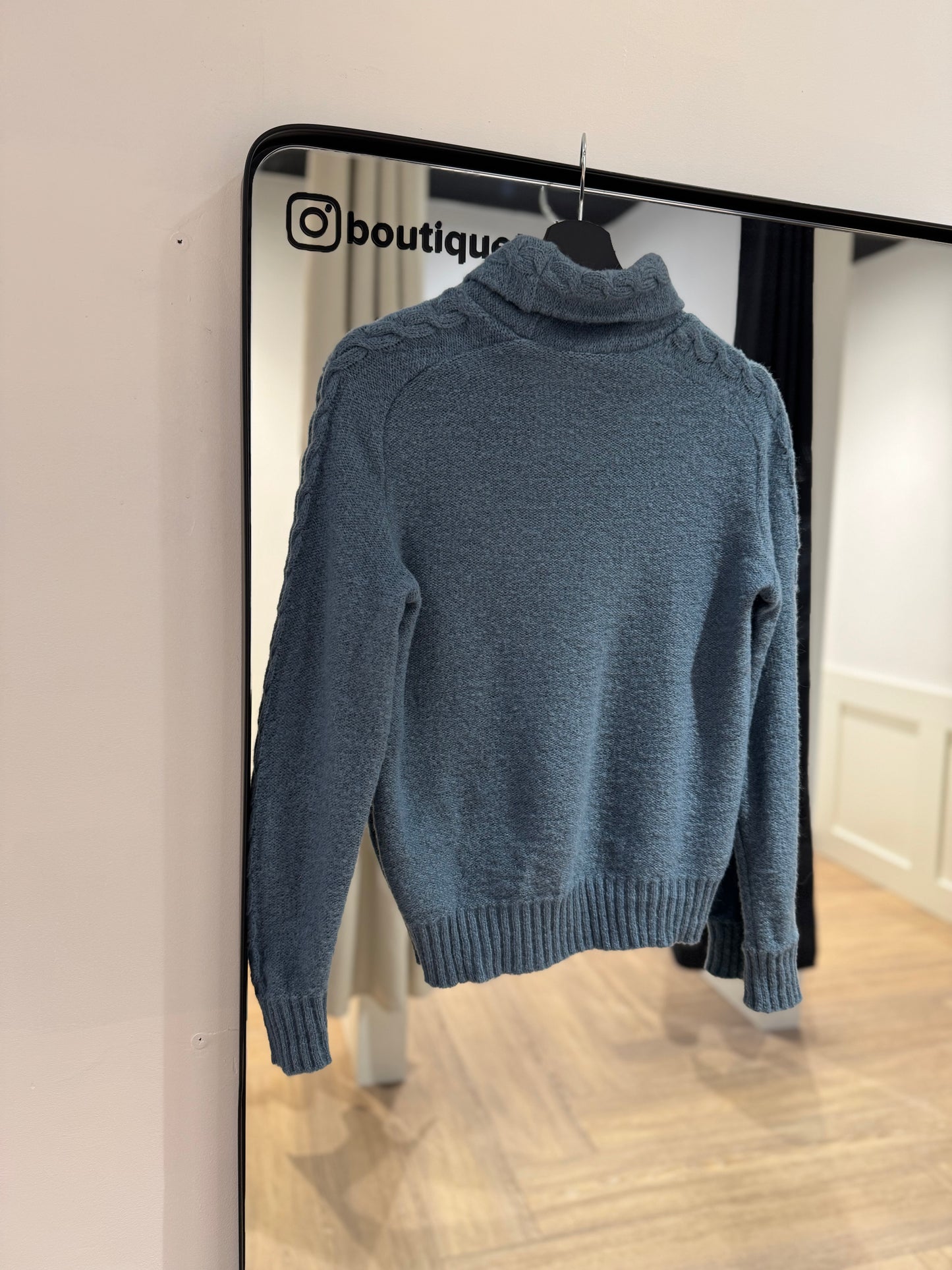 Pull d’hiver vintage à col roulé S