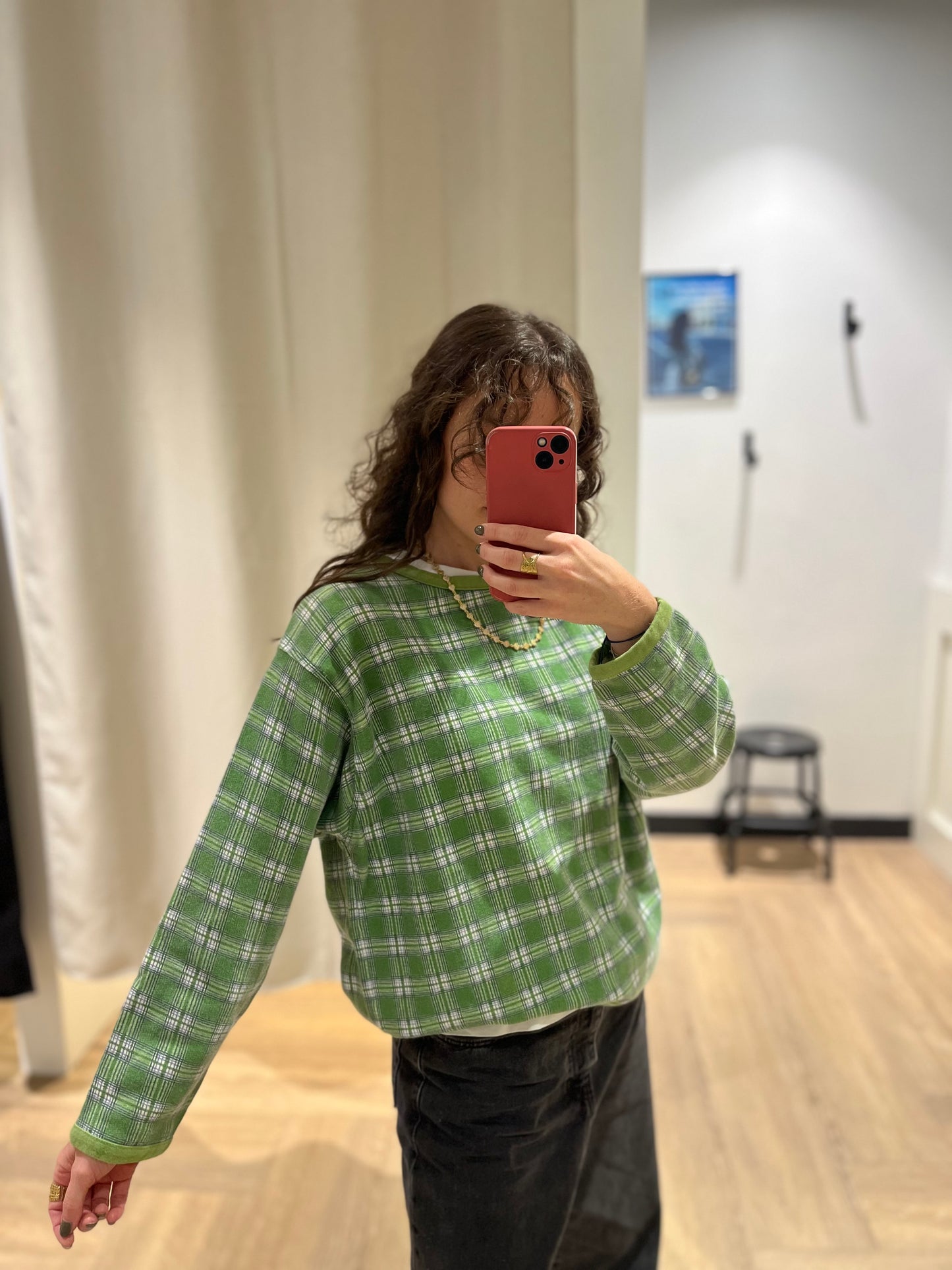 Sweat à carreaux S/M
