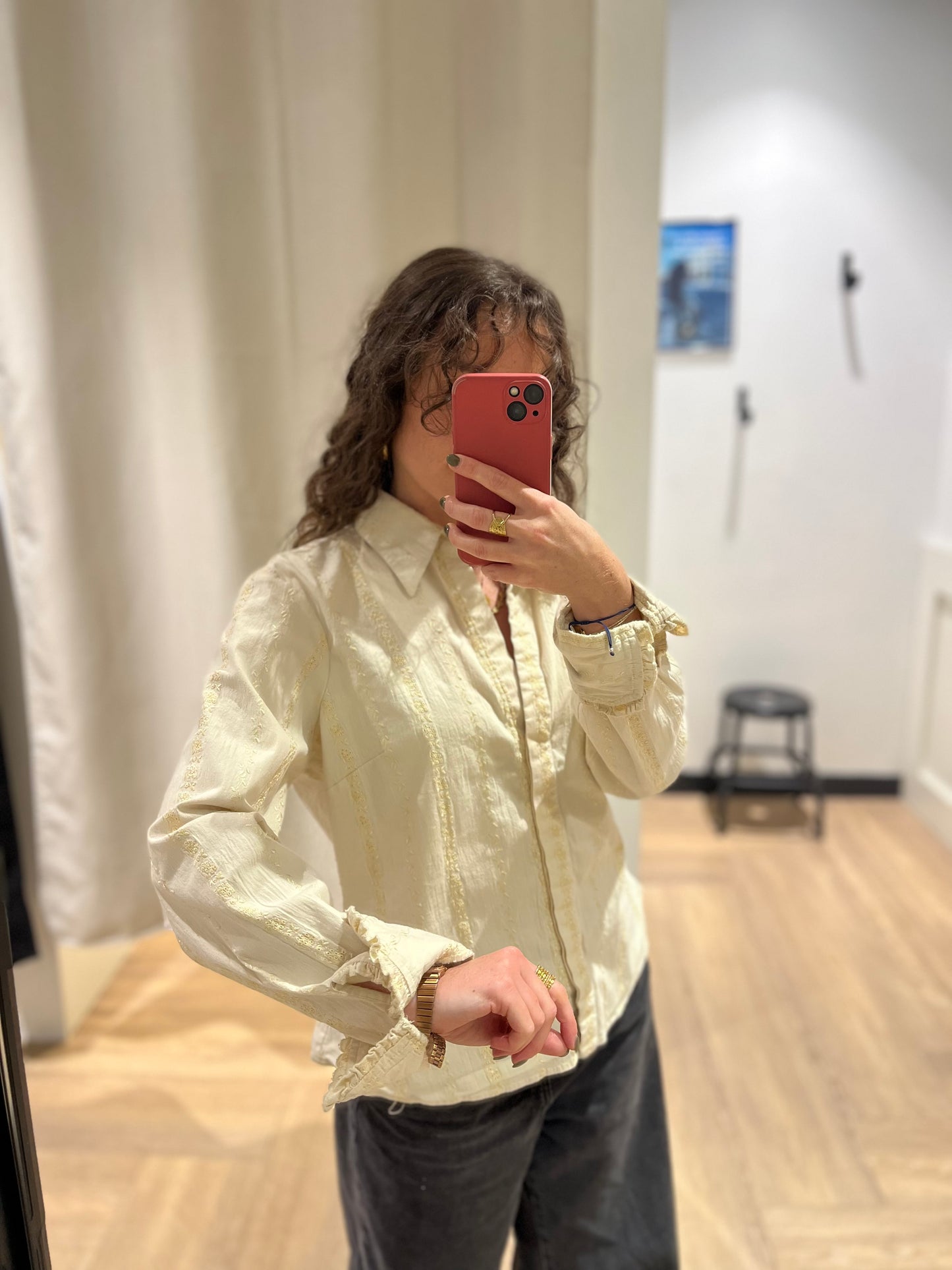 Blouse brodée L