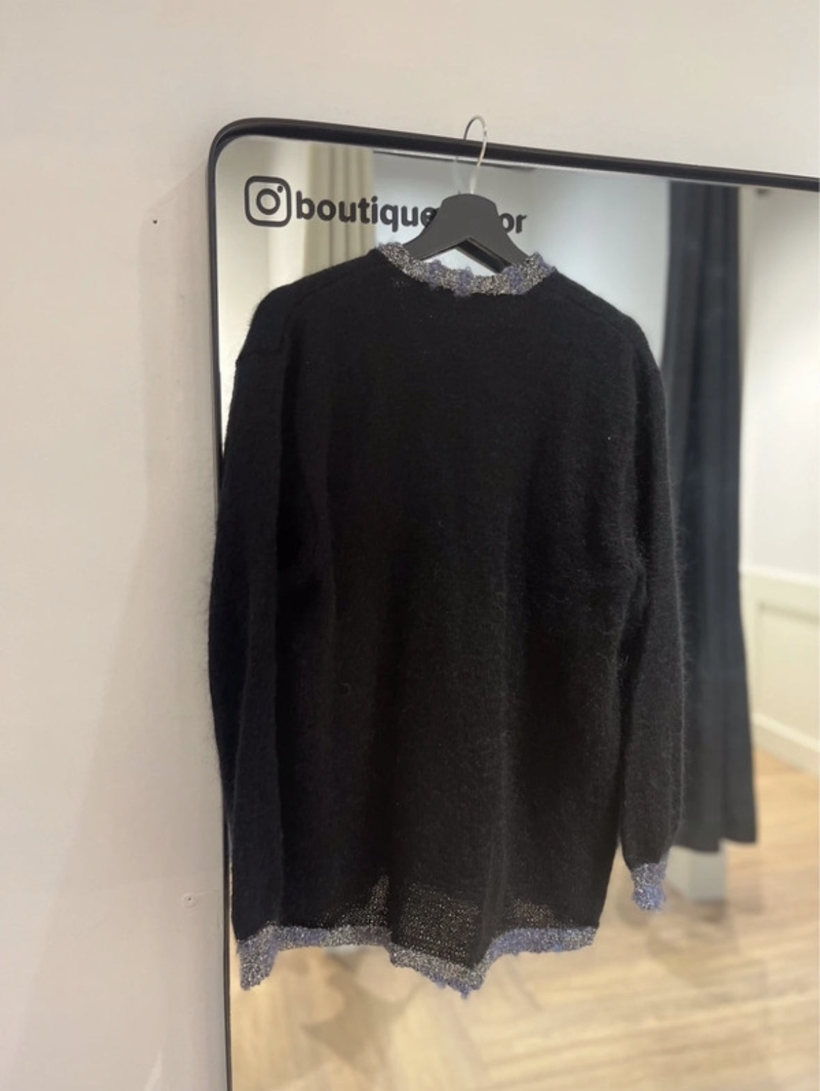 Pull d’hiver vintage en laine et mohair L