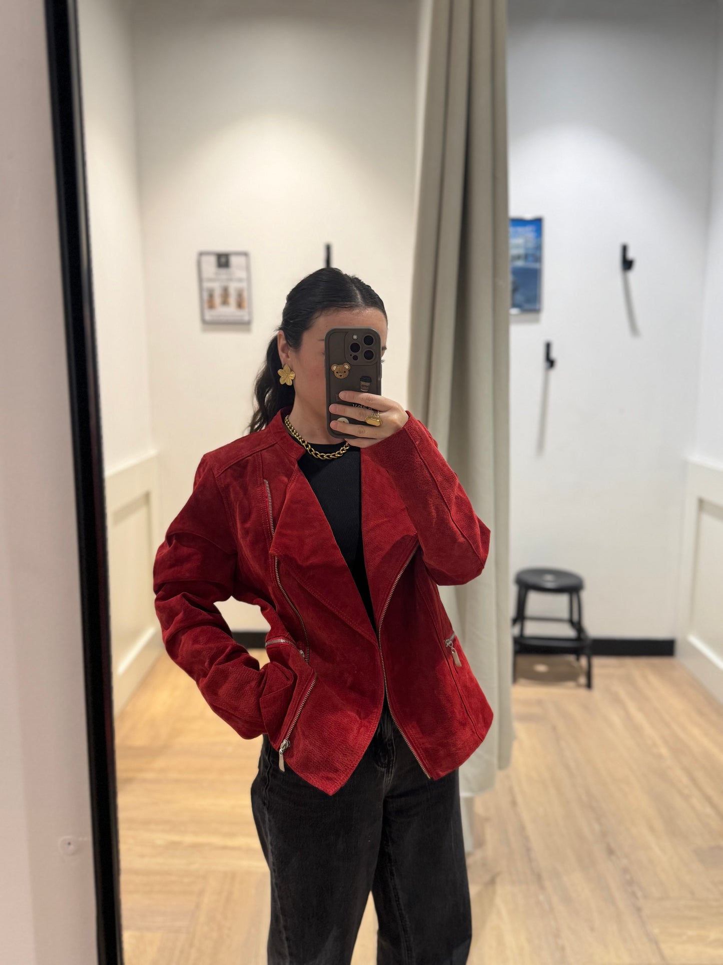 Veste en croûte de cuir L