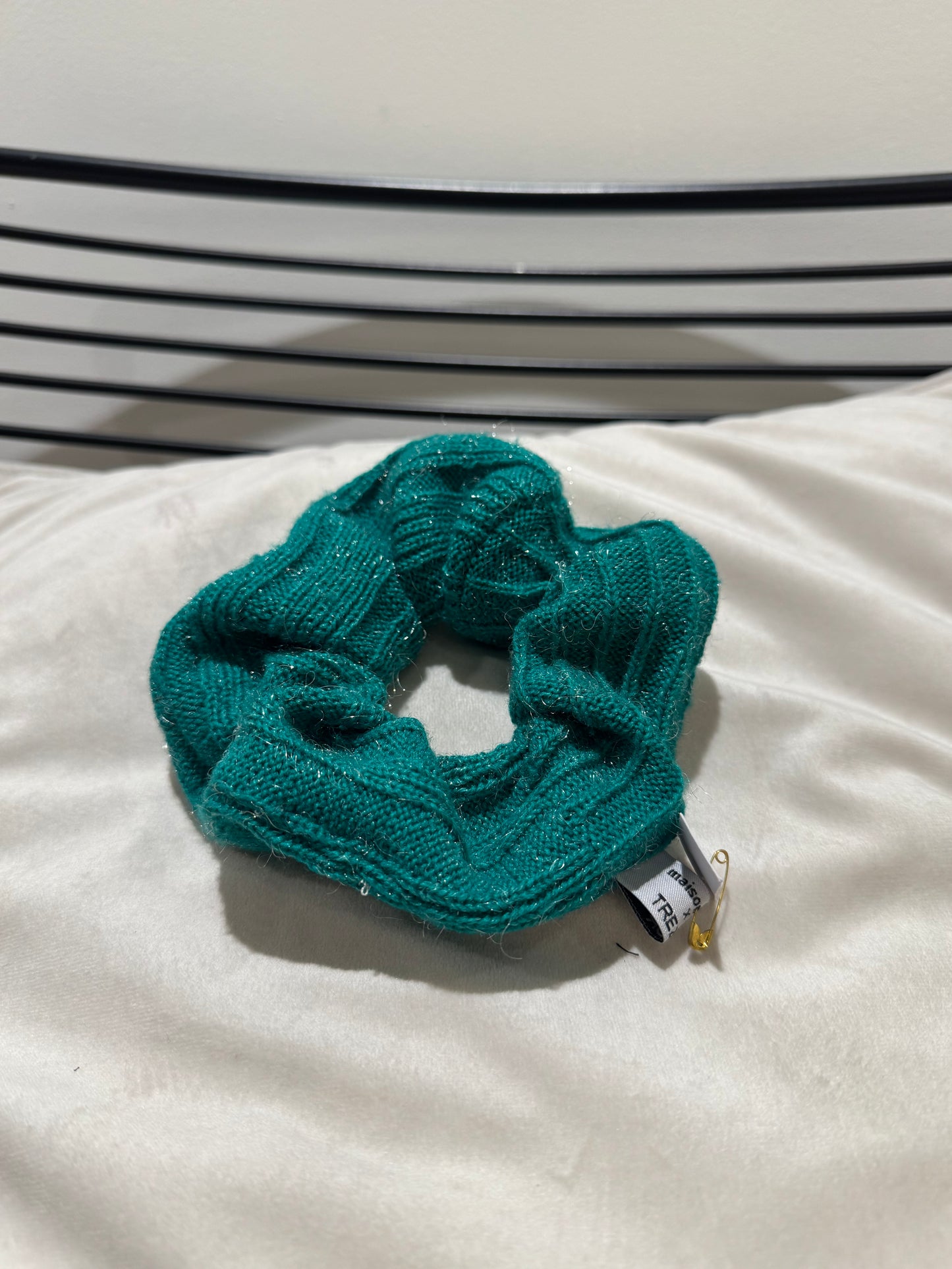 Chouchou Maison Merr vert pailleté