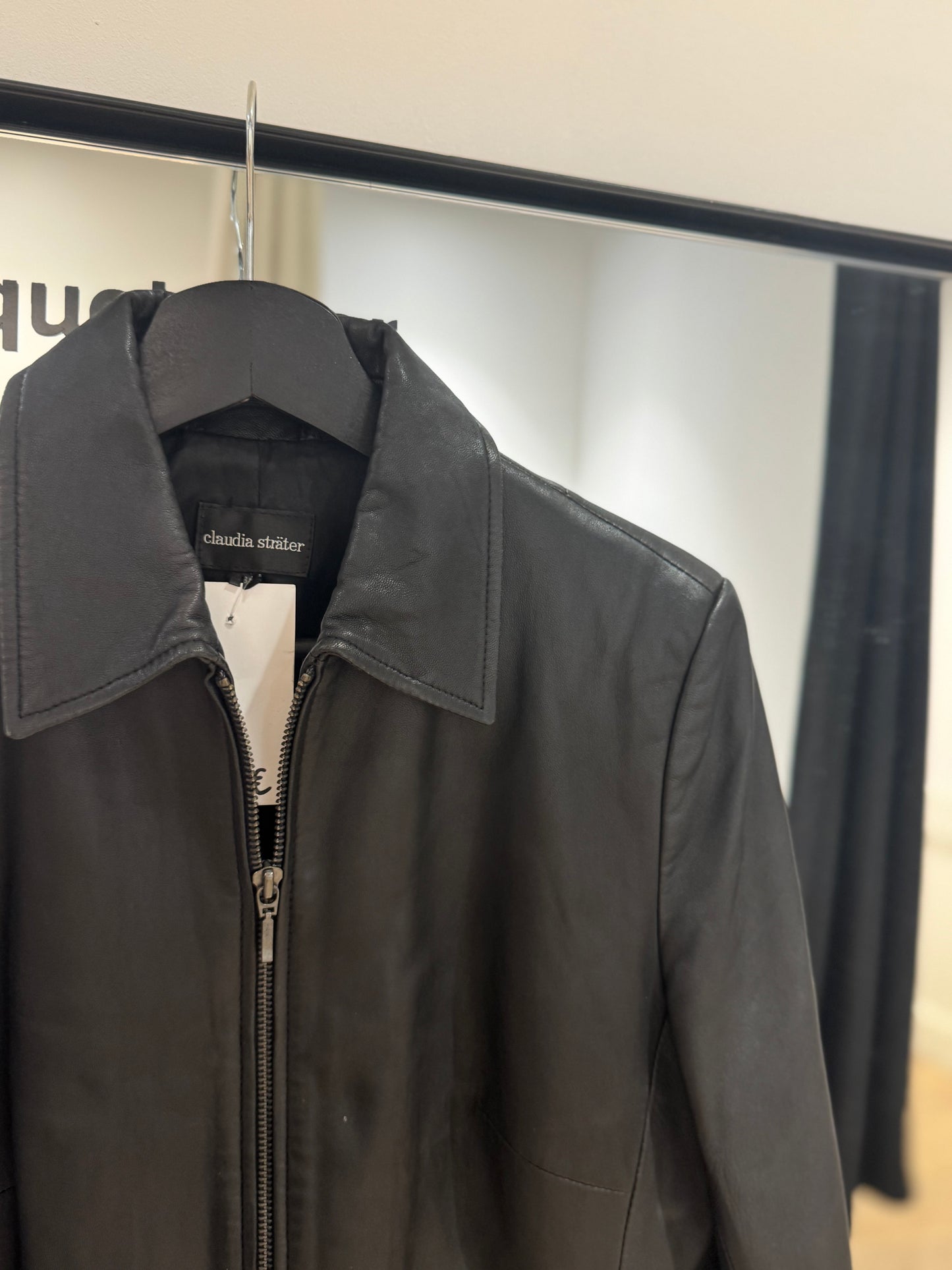 Veste en cuir noir M