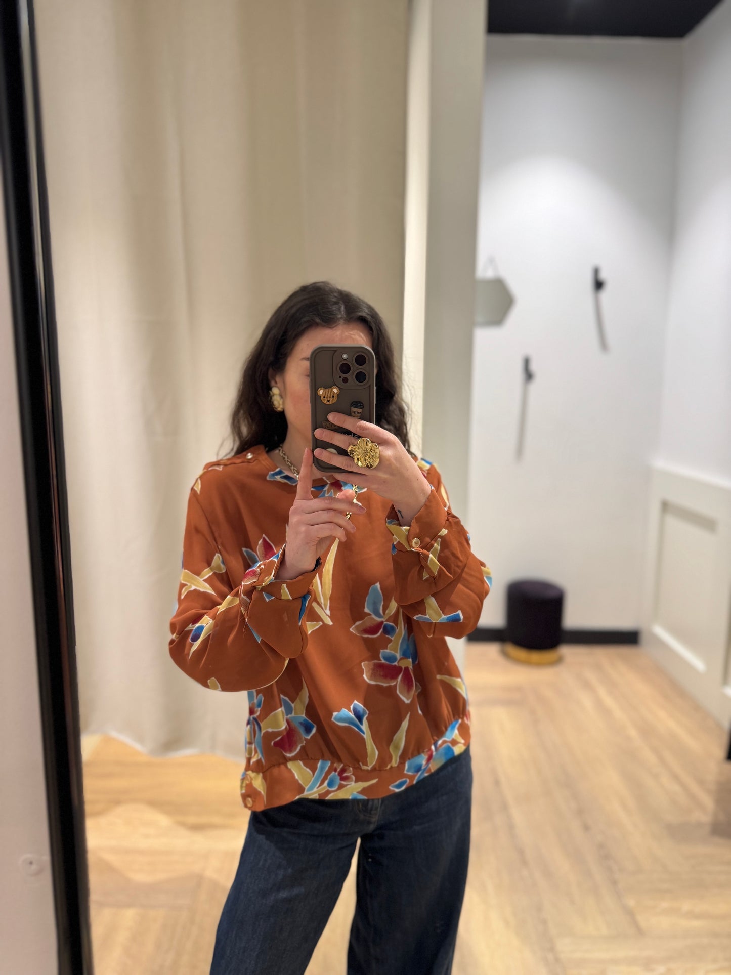 Blouse fluide à fleurs M