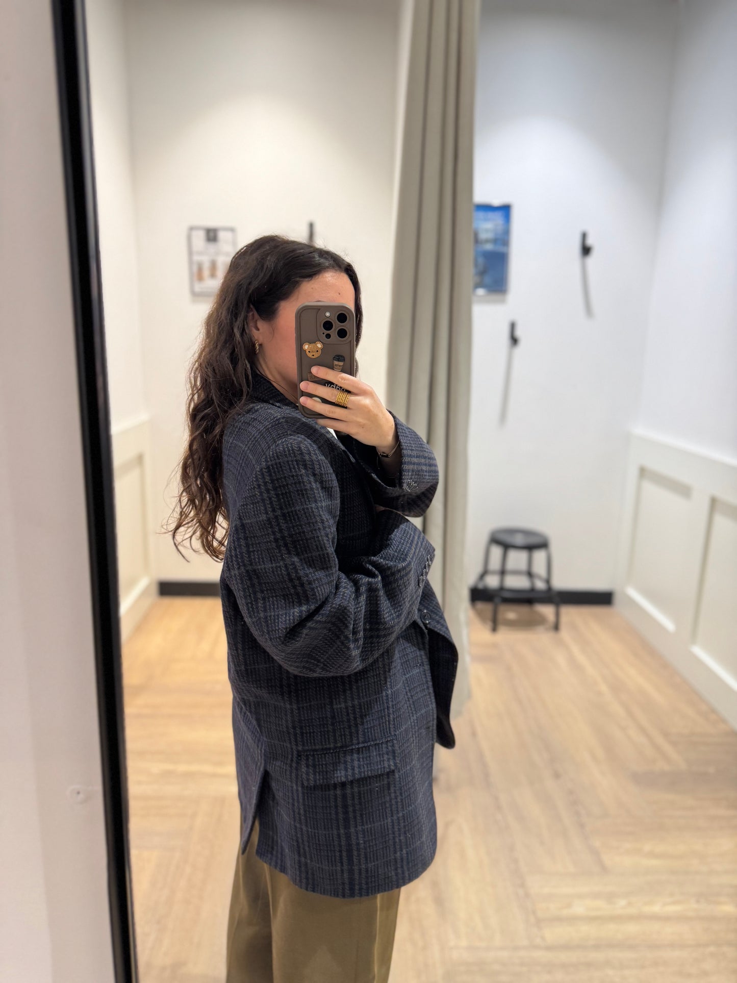 Blazer vintage à carreaux M