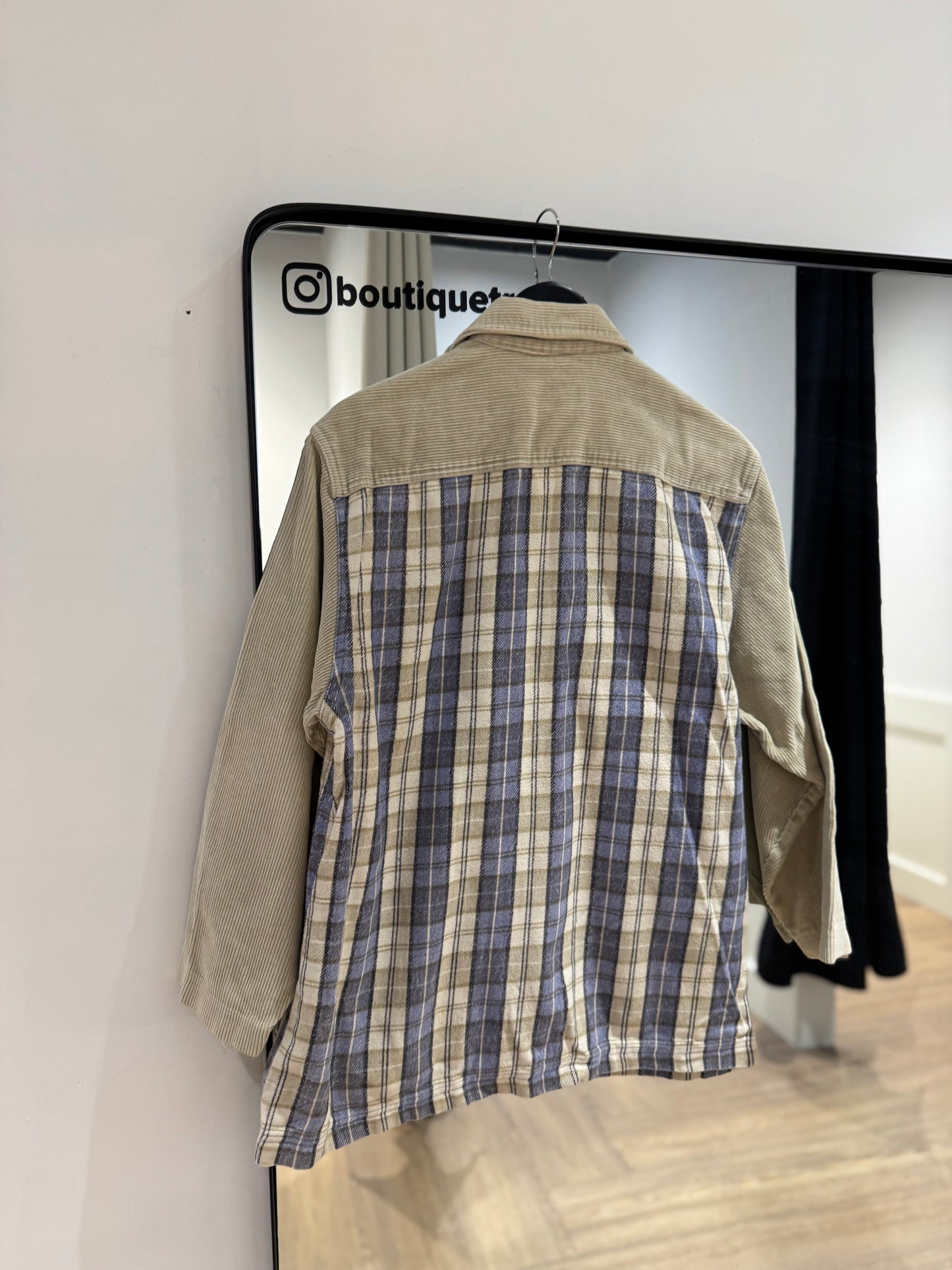 Chemise en velours à carreaux M