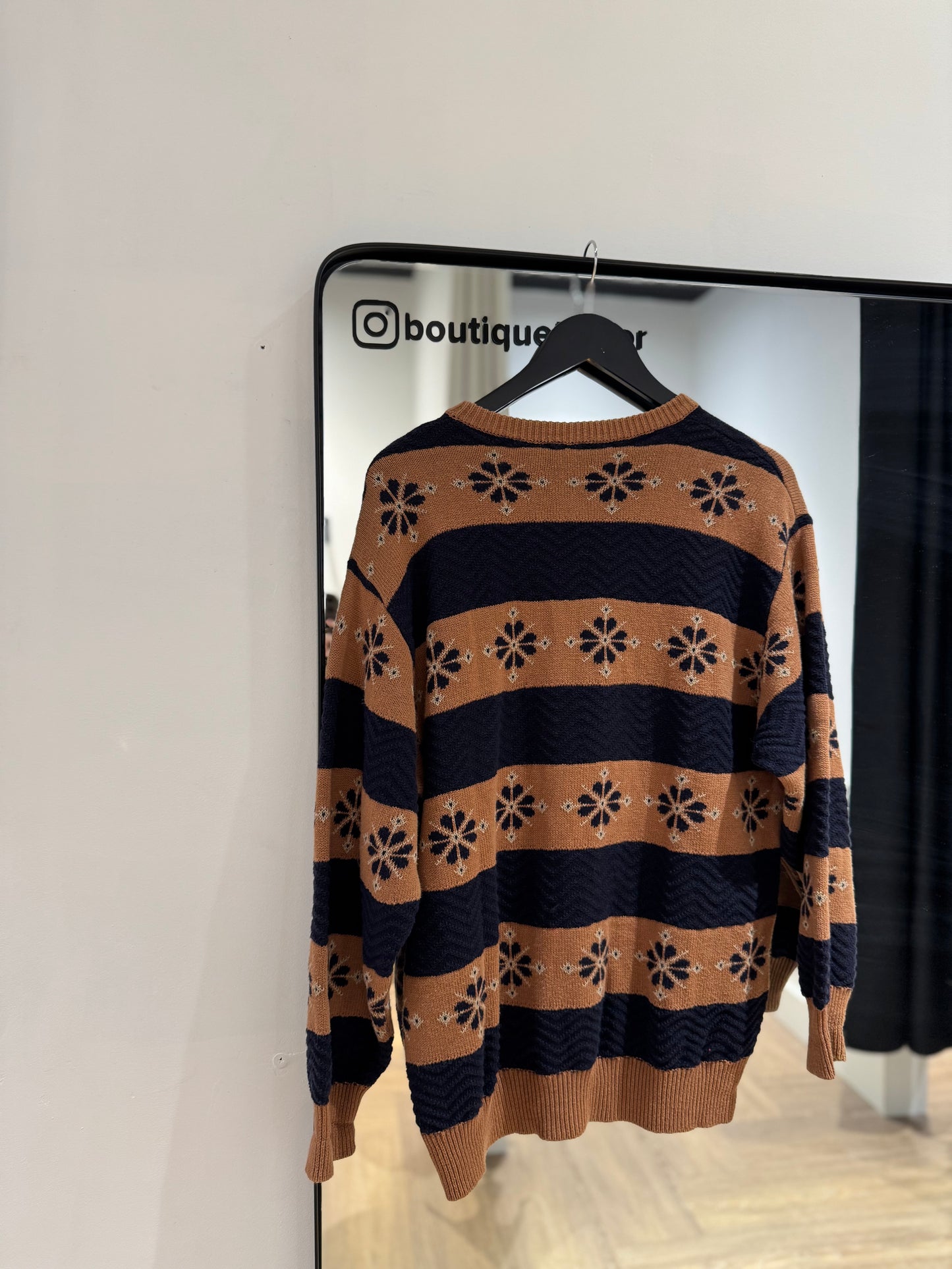 Pull vintage à rayures XXL