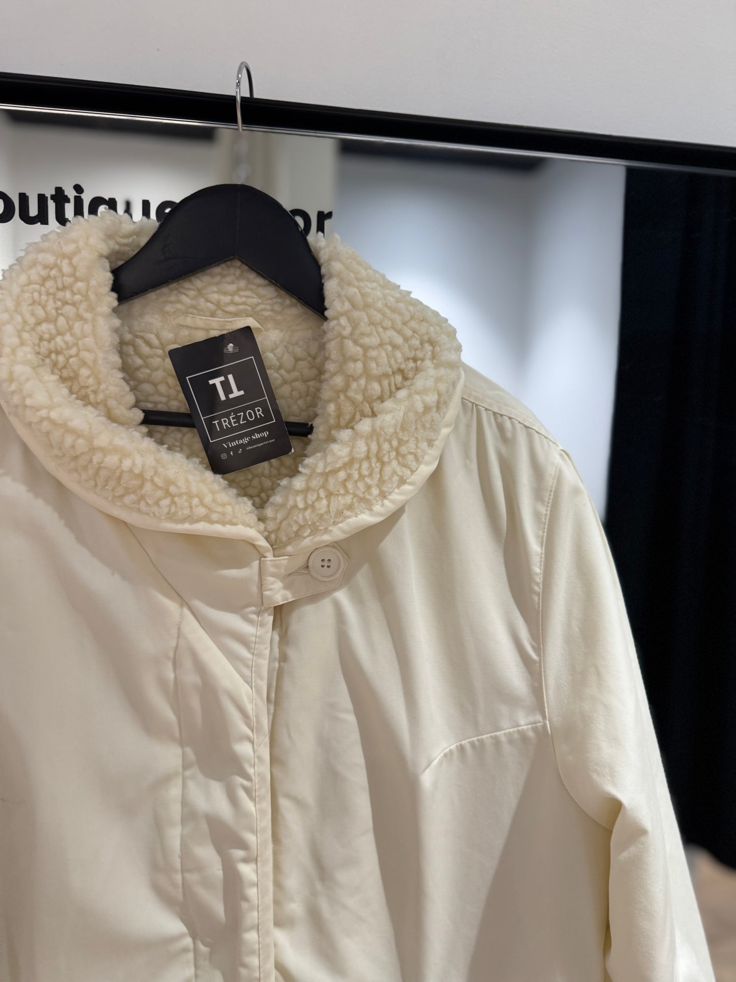 Manteau crème vintage M/L