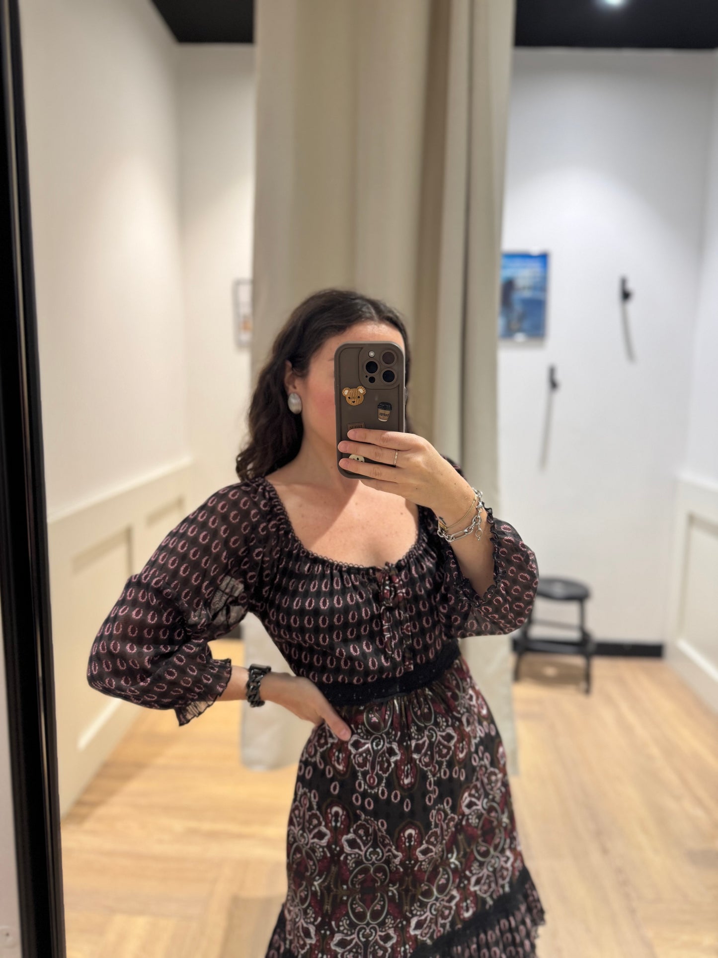 Robe courte à motifs S