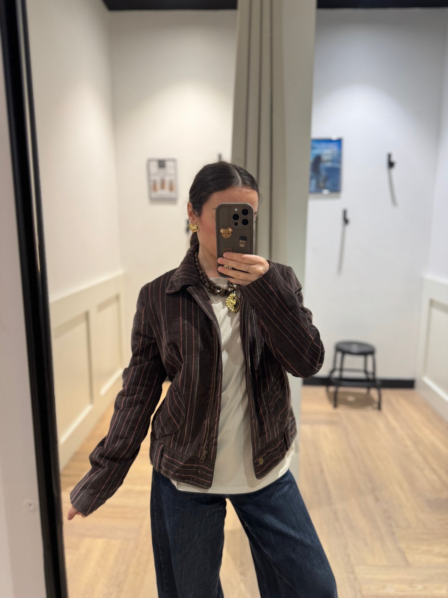 Veste en velours à rayures XS