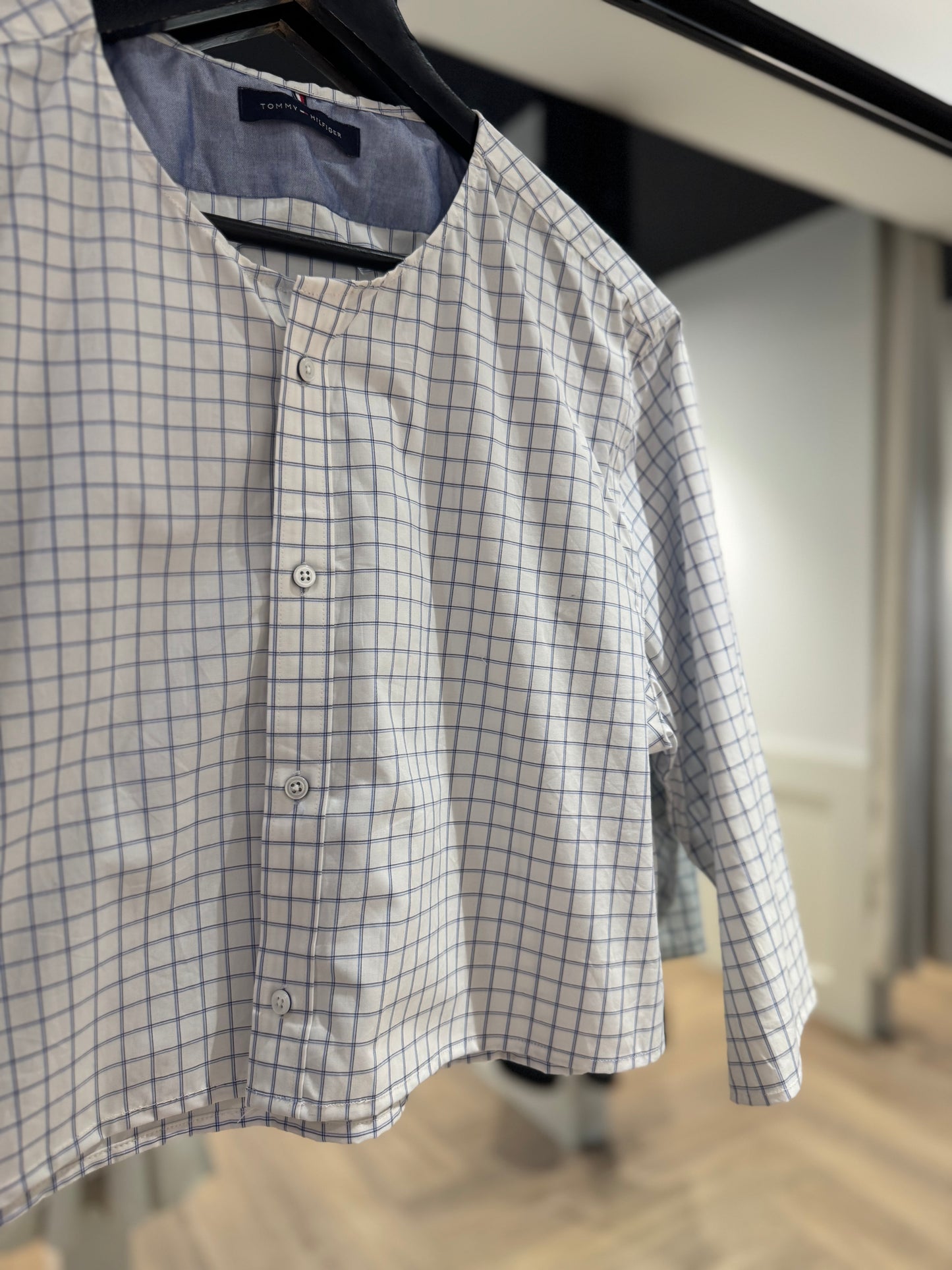 Chemise upcyclée Tommy Hilfiger à carreaux M