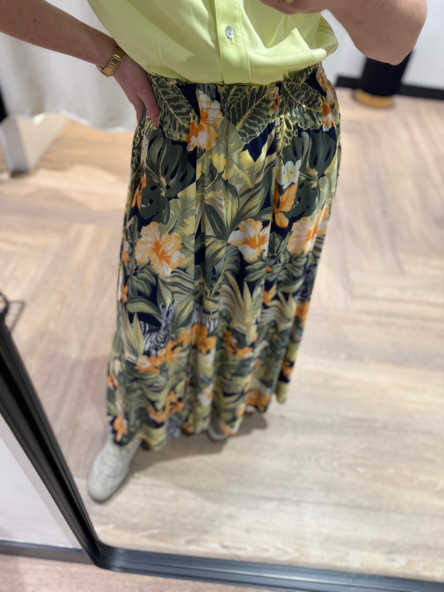 Jupe midi à fleurs 38/40