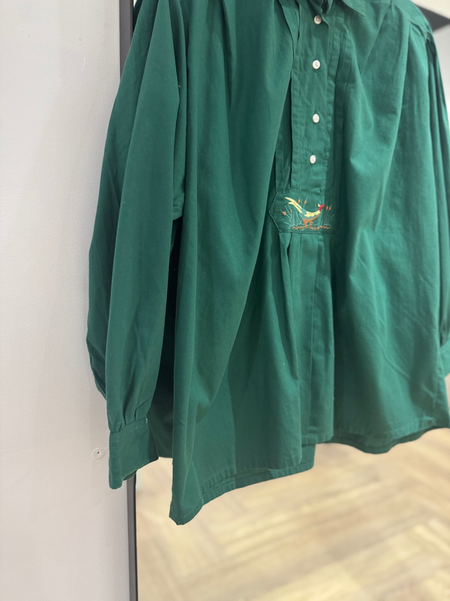 Chemise vintage à broderies XL