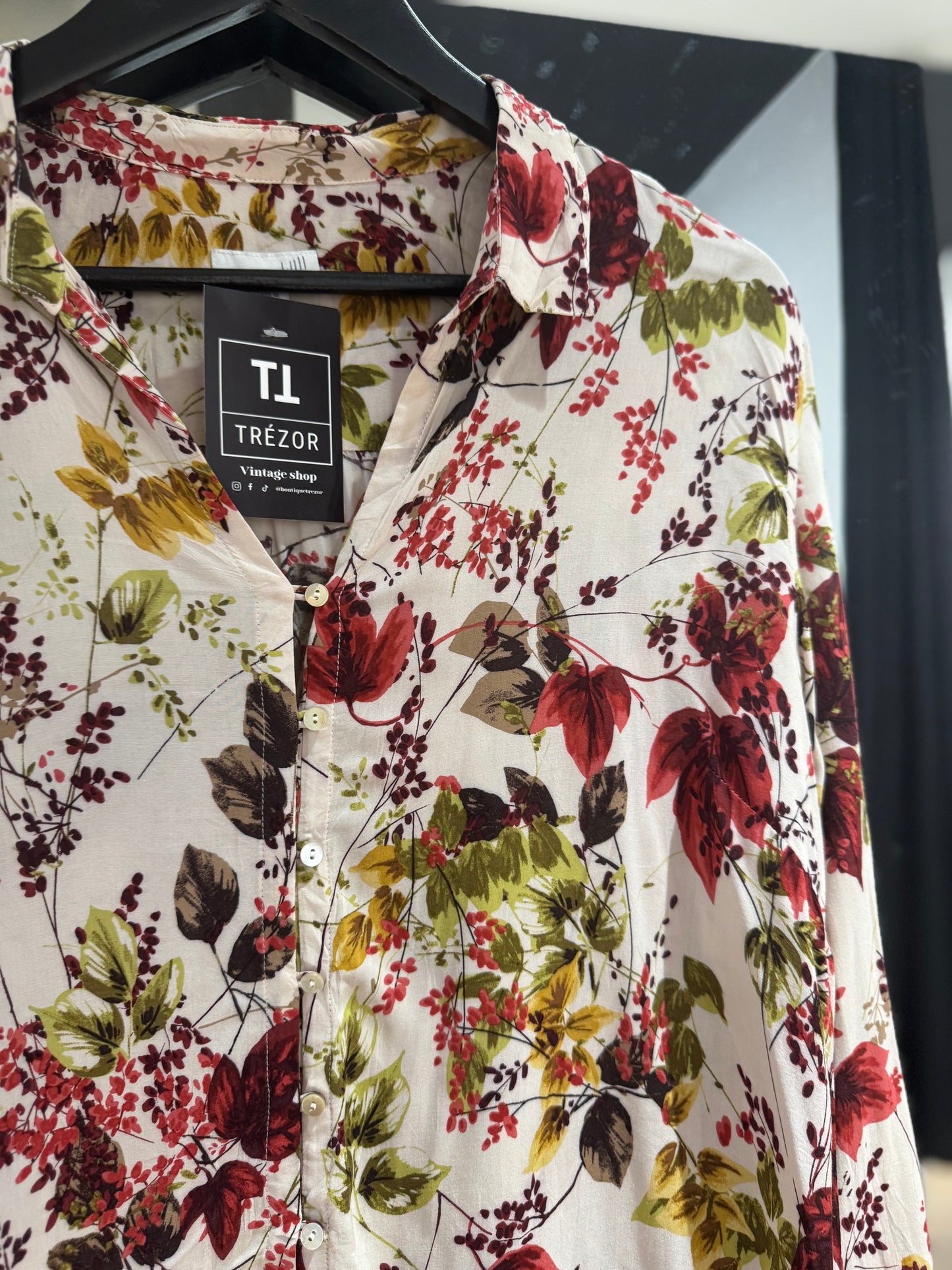 Blouse fluide à motifs M
