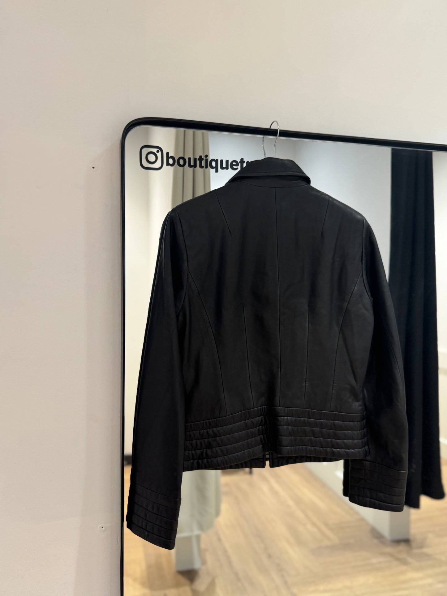 Veste en cuir noir M