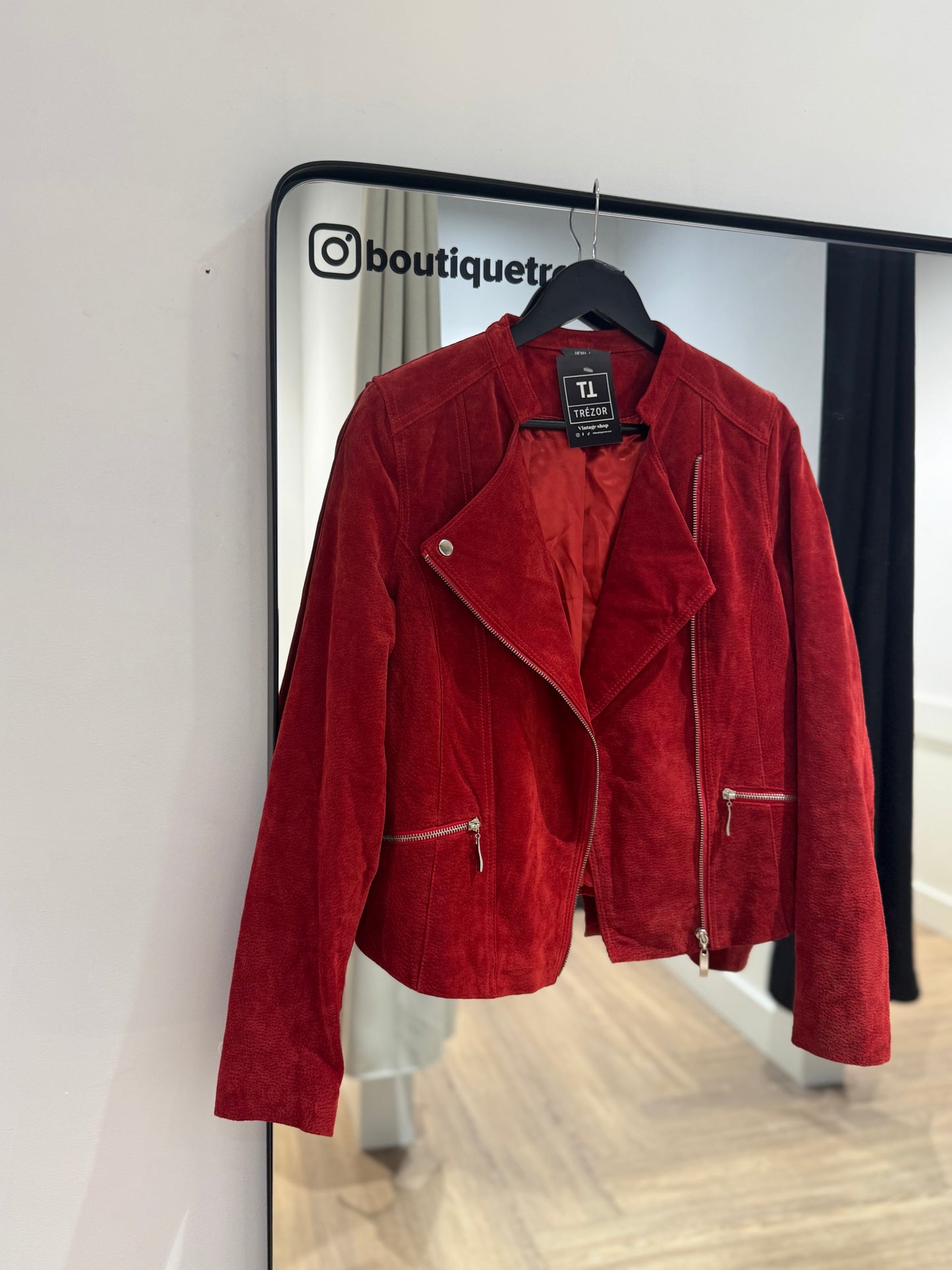 Veste en croûte de cuir L