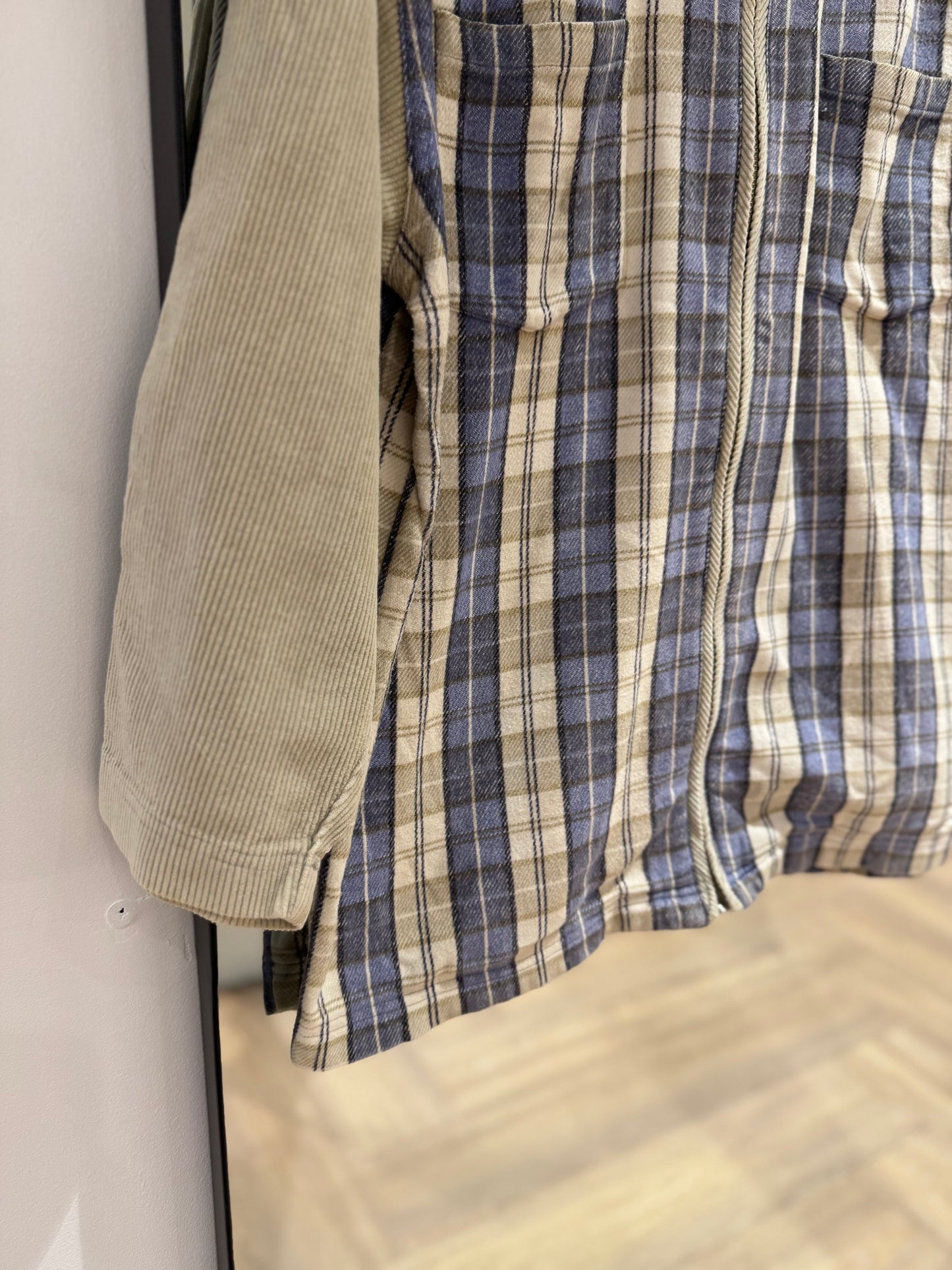 Chemise en velours à carreaux M