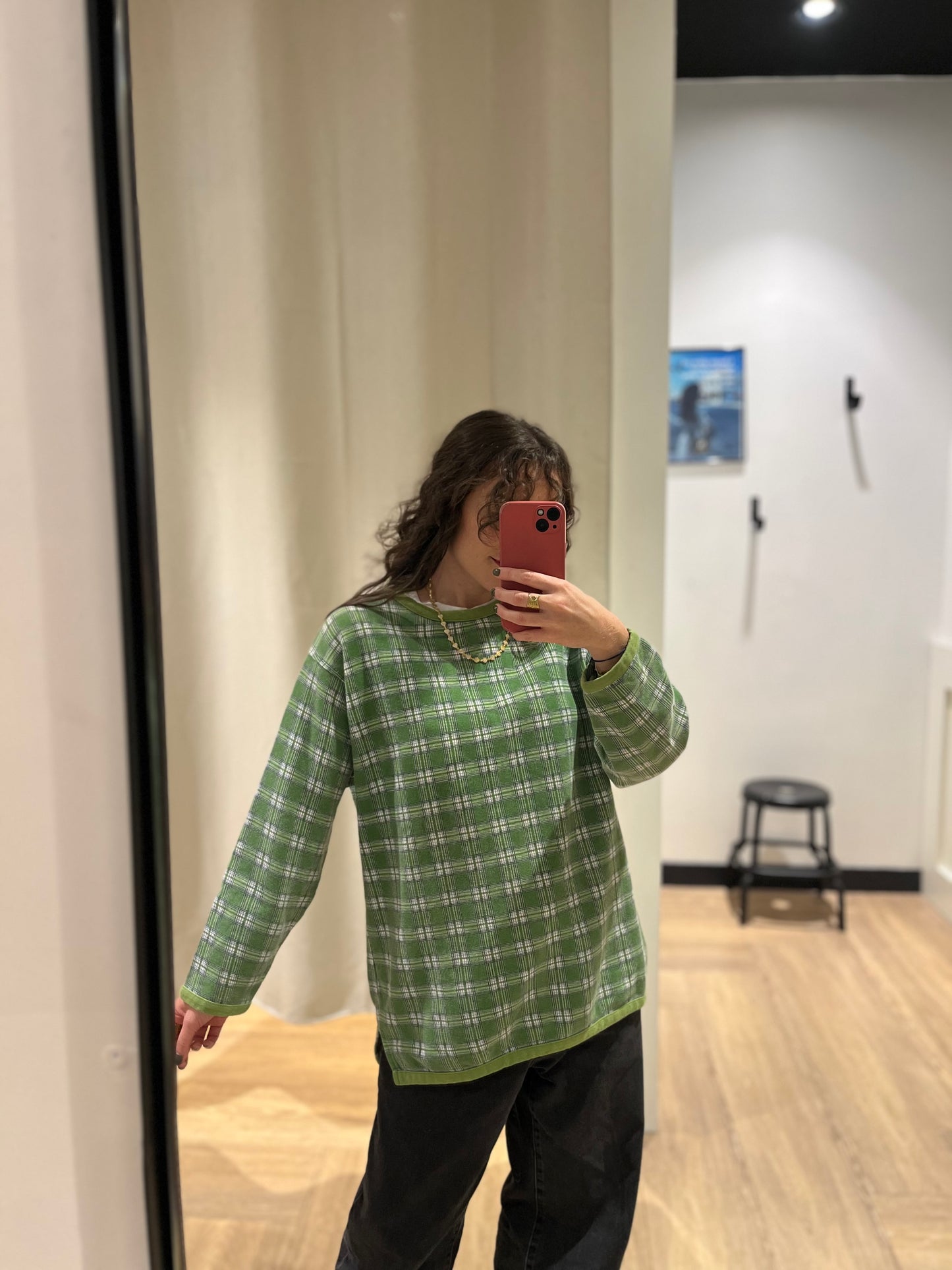 Sweat à carreaux S/M