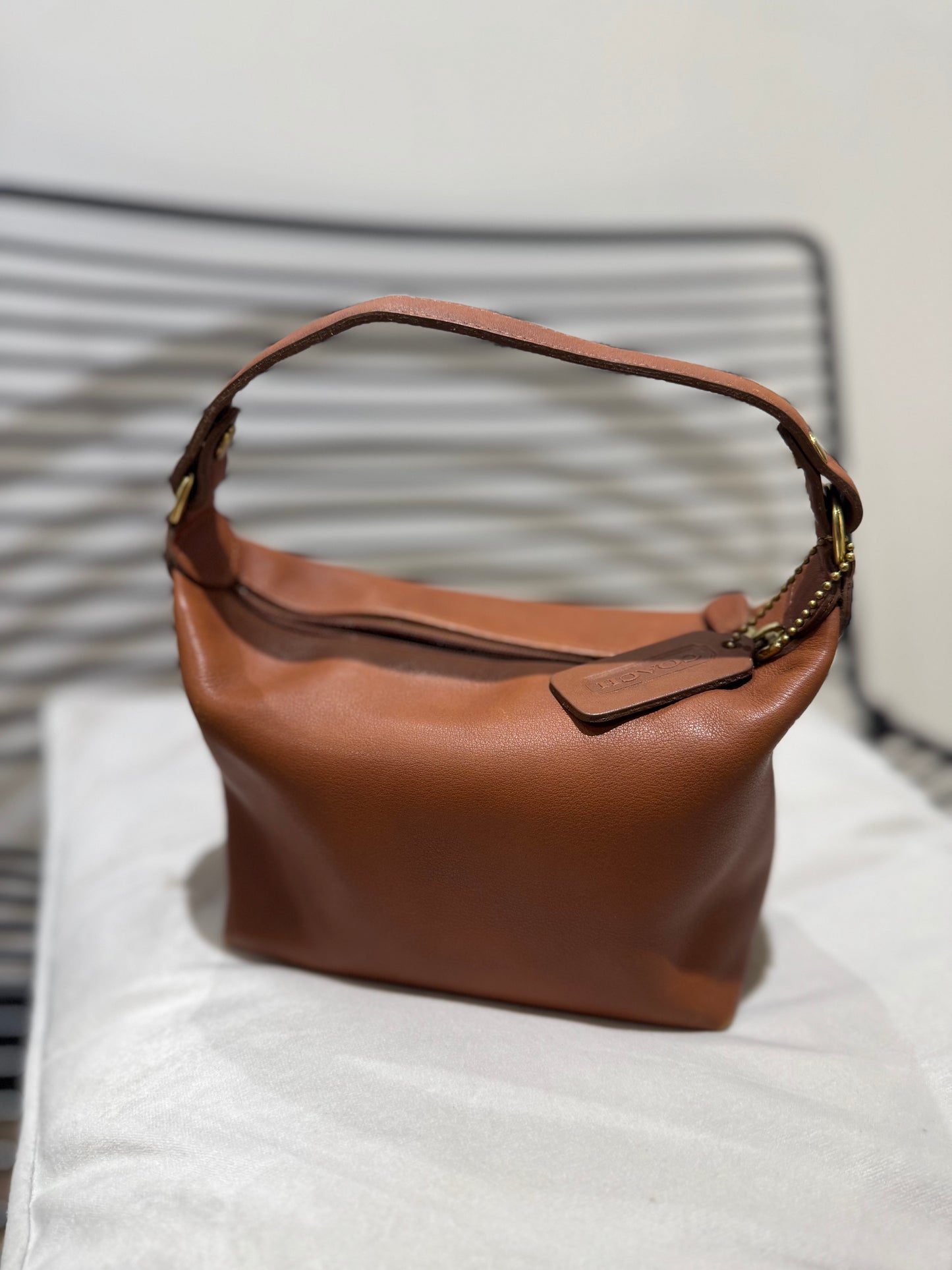 Sac Coach en cuir camel