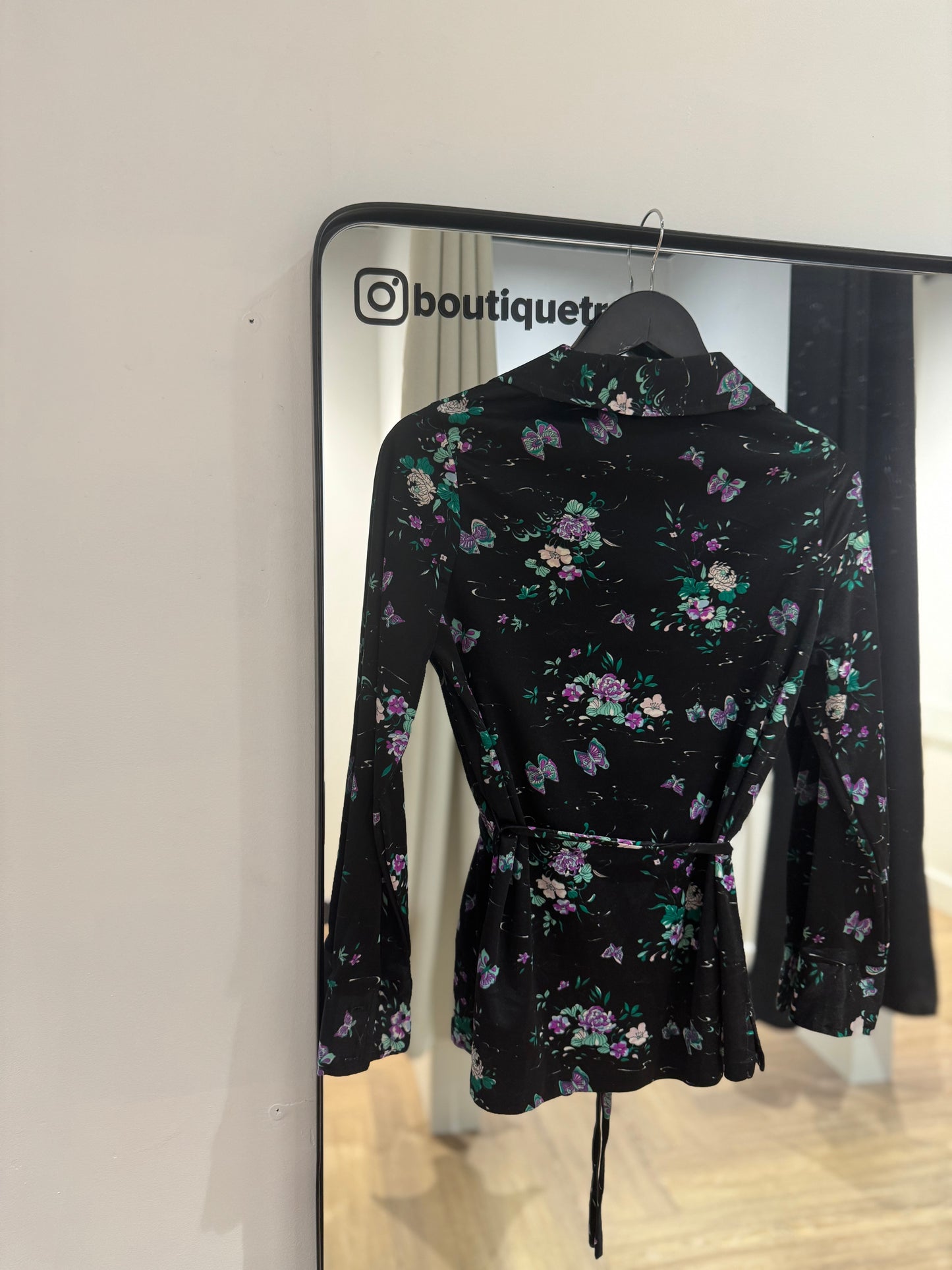 Blouse vintage à fleurs XS