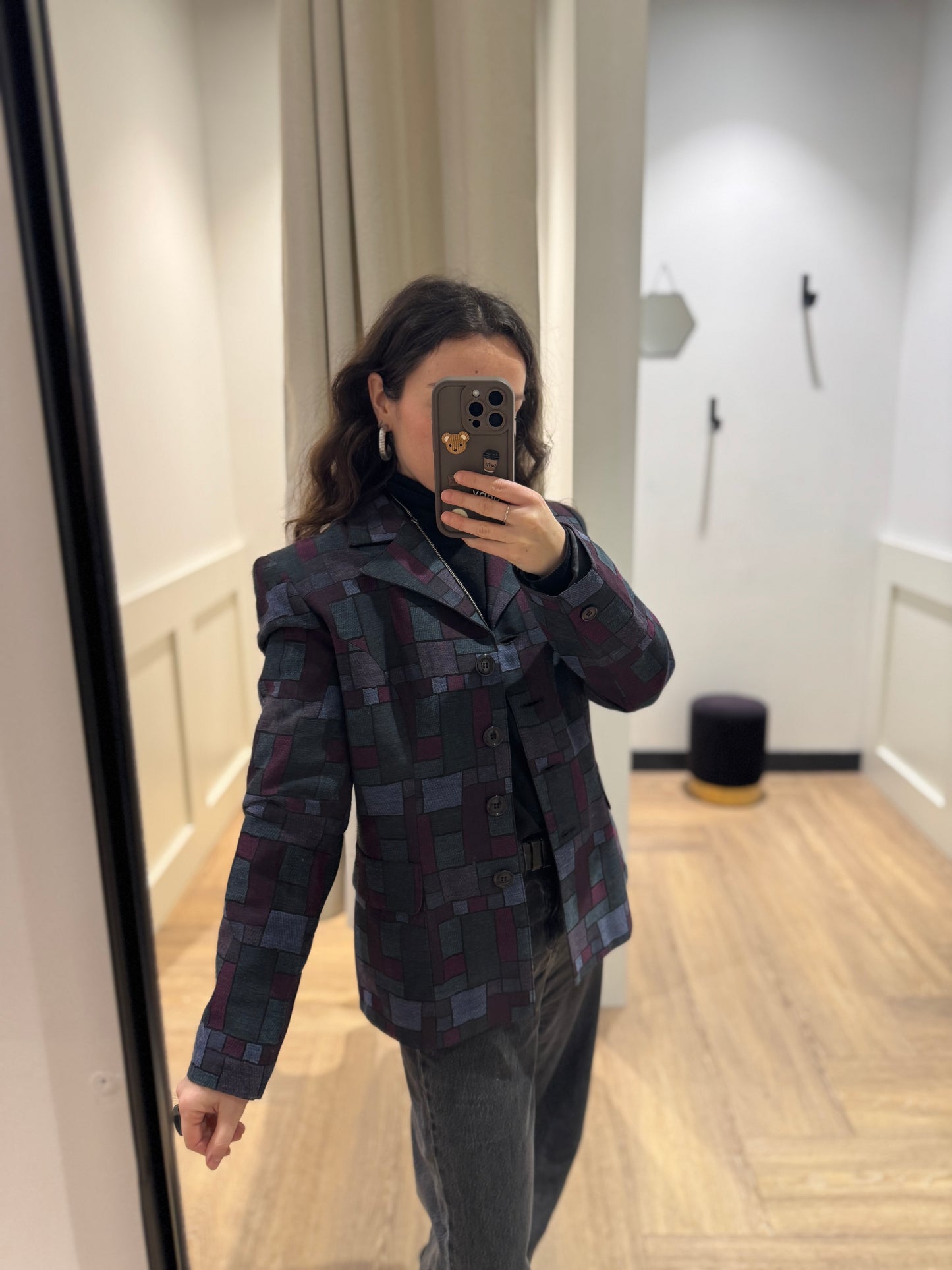 Blazer vintage à motifs S