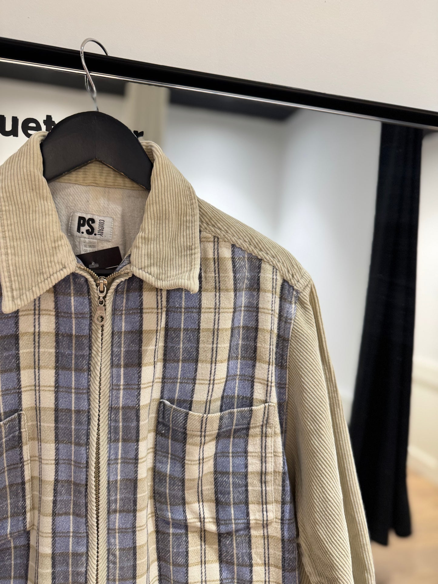 Chemise en velours à carreaux M