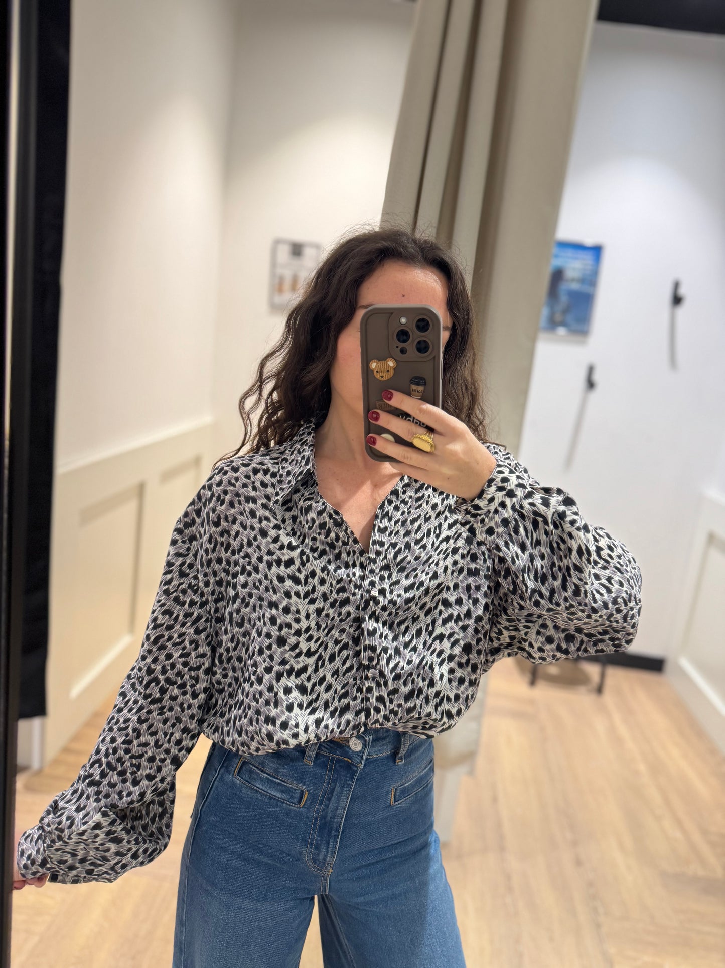 Blouse vintage à motifs XL