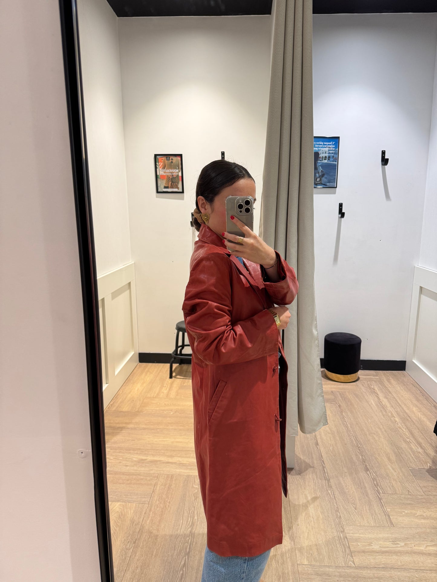 Veste en cuir Massimo Dutti S/M