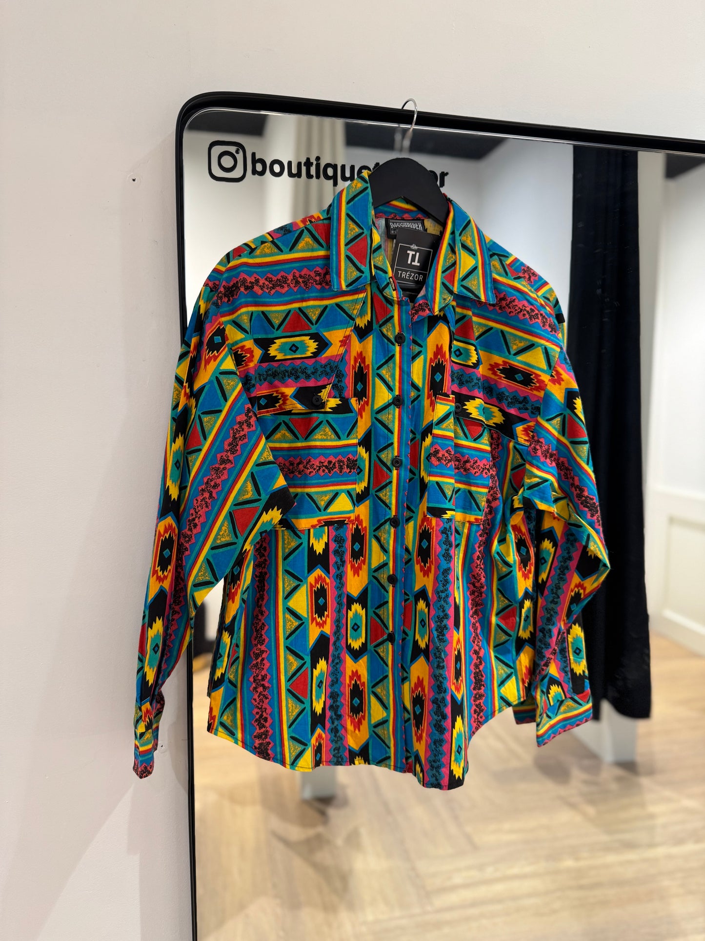Chemise à motifs aztèques XL
