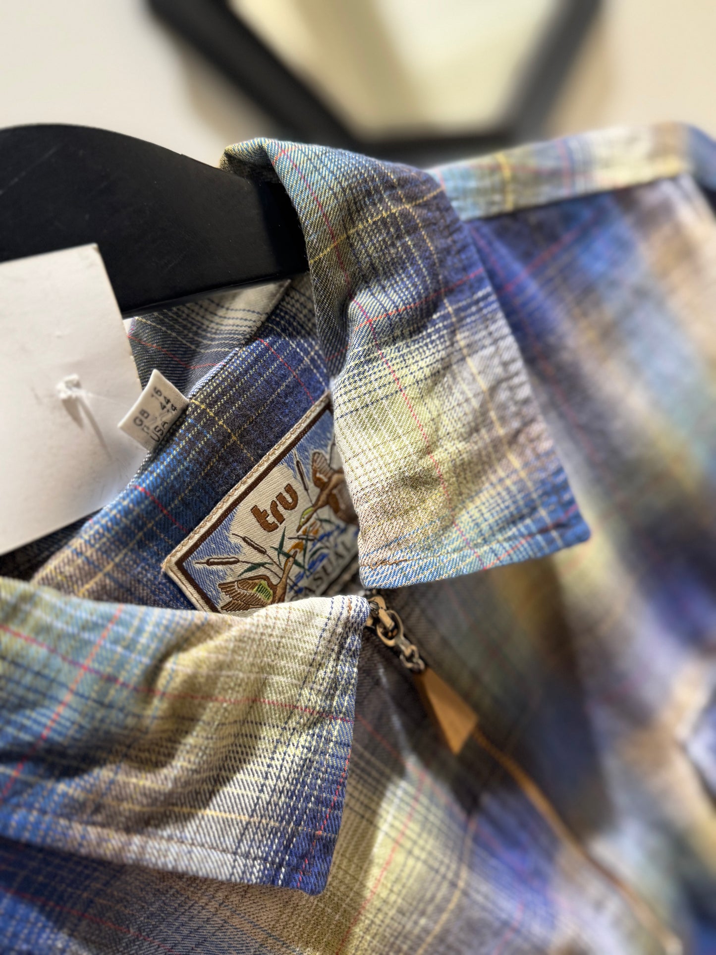 Chemise vintage à carreaux M