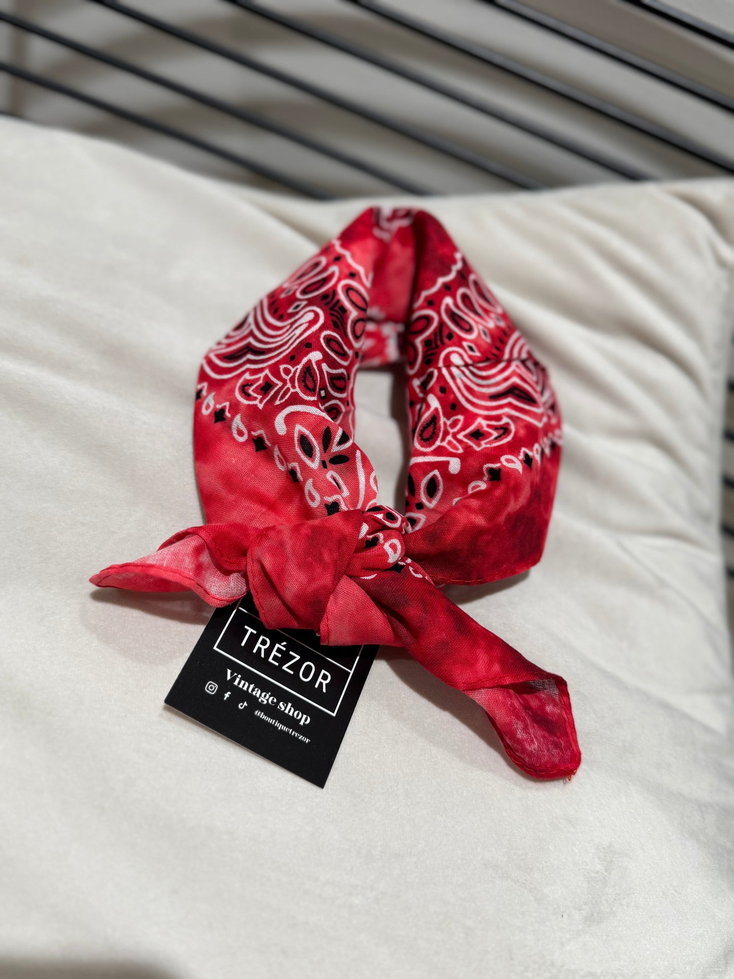 Bandana rouge en coton