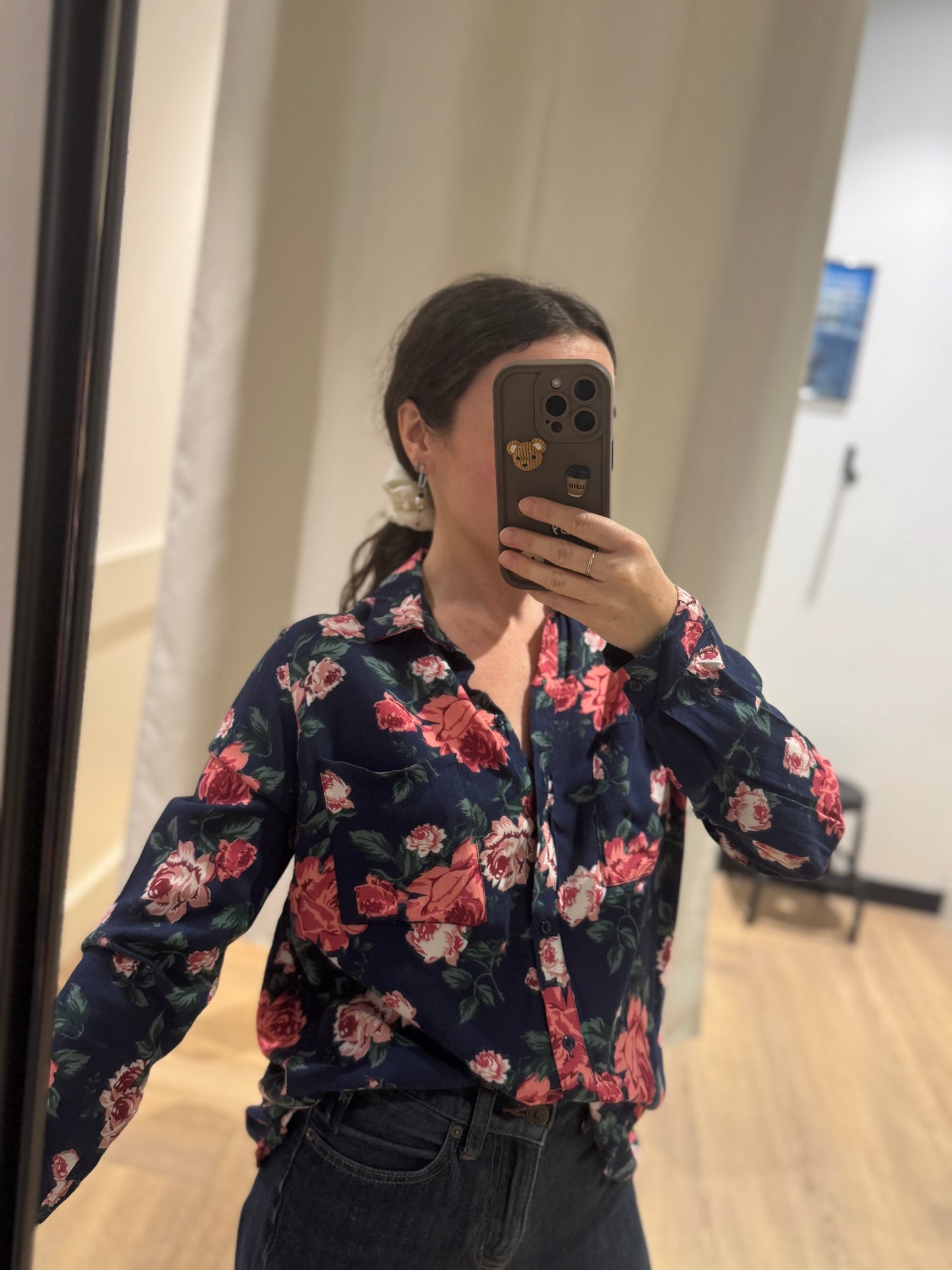 Blouse à fleurs XL
