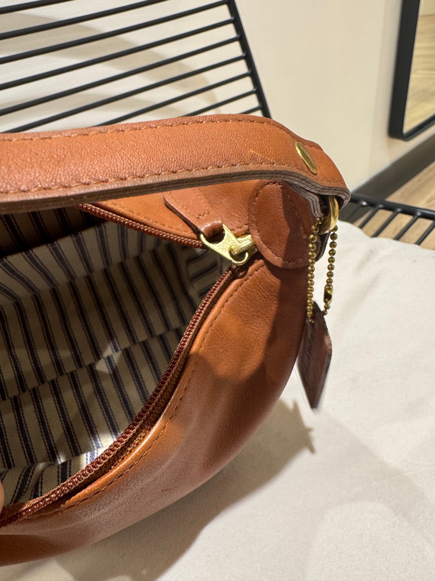 Sac Coach en cuir camel