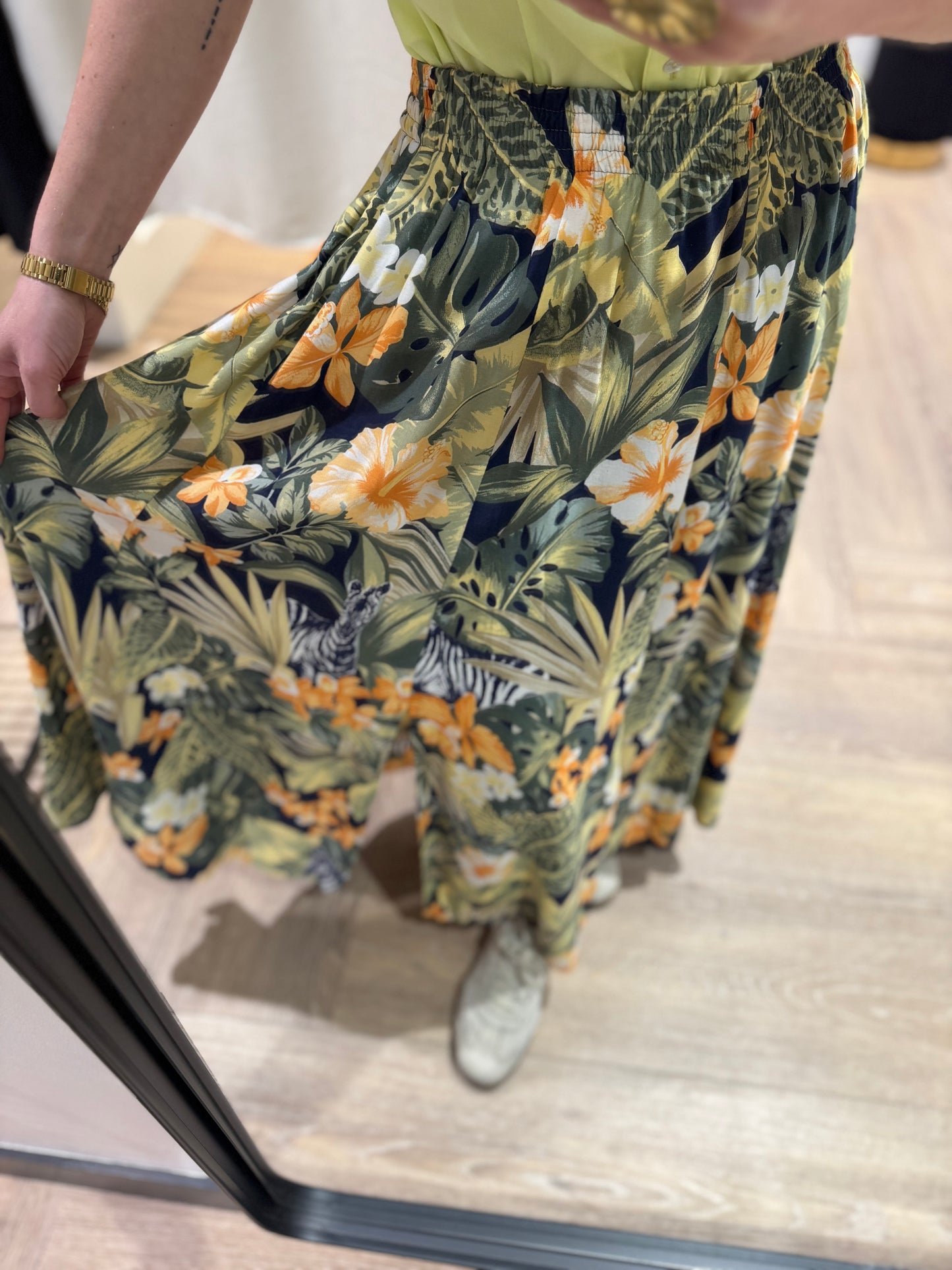 Jupe midi à fleurs 38/40