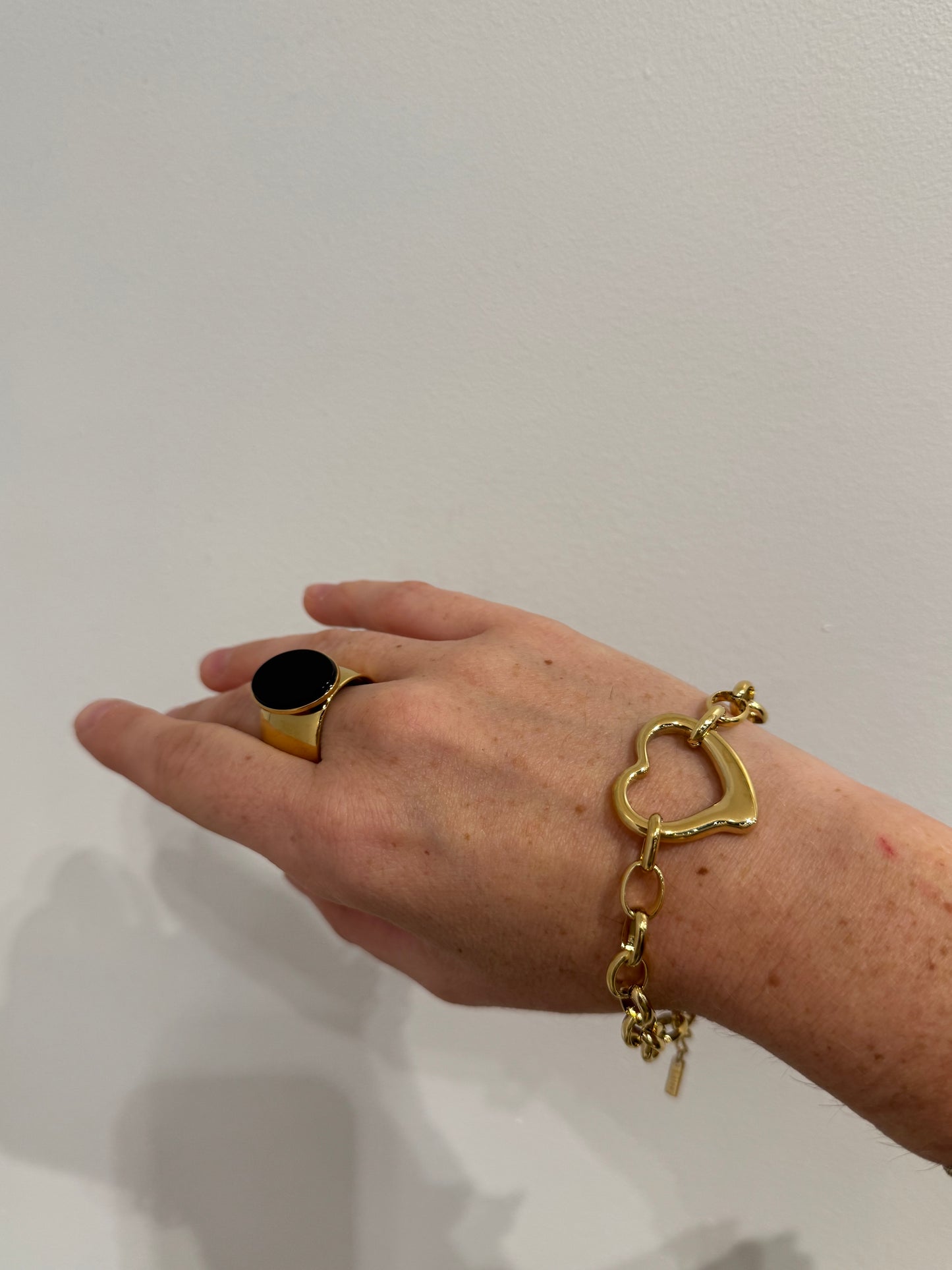 Bracelet coeur en mailles