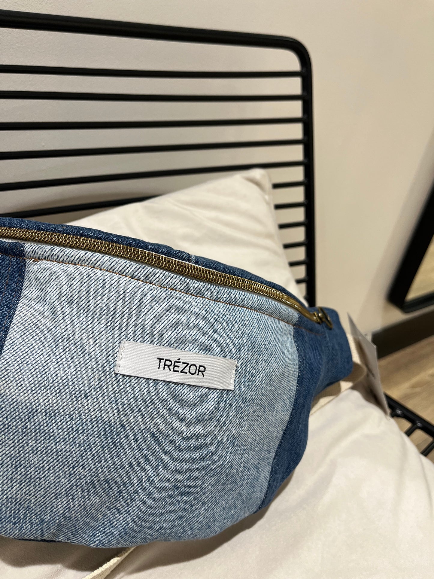 Sac banane fait main en jean