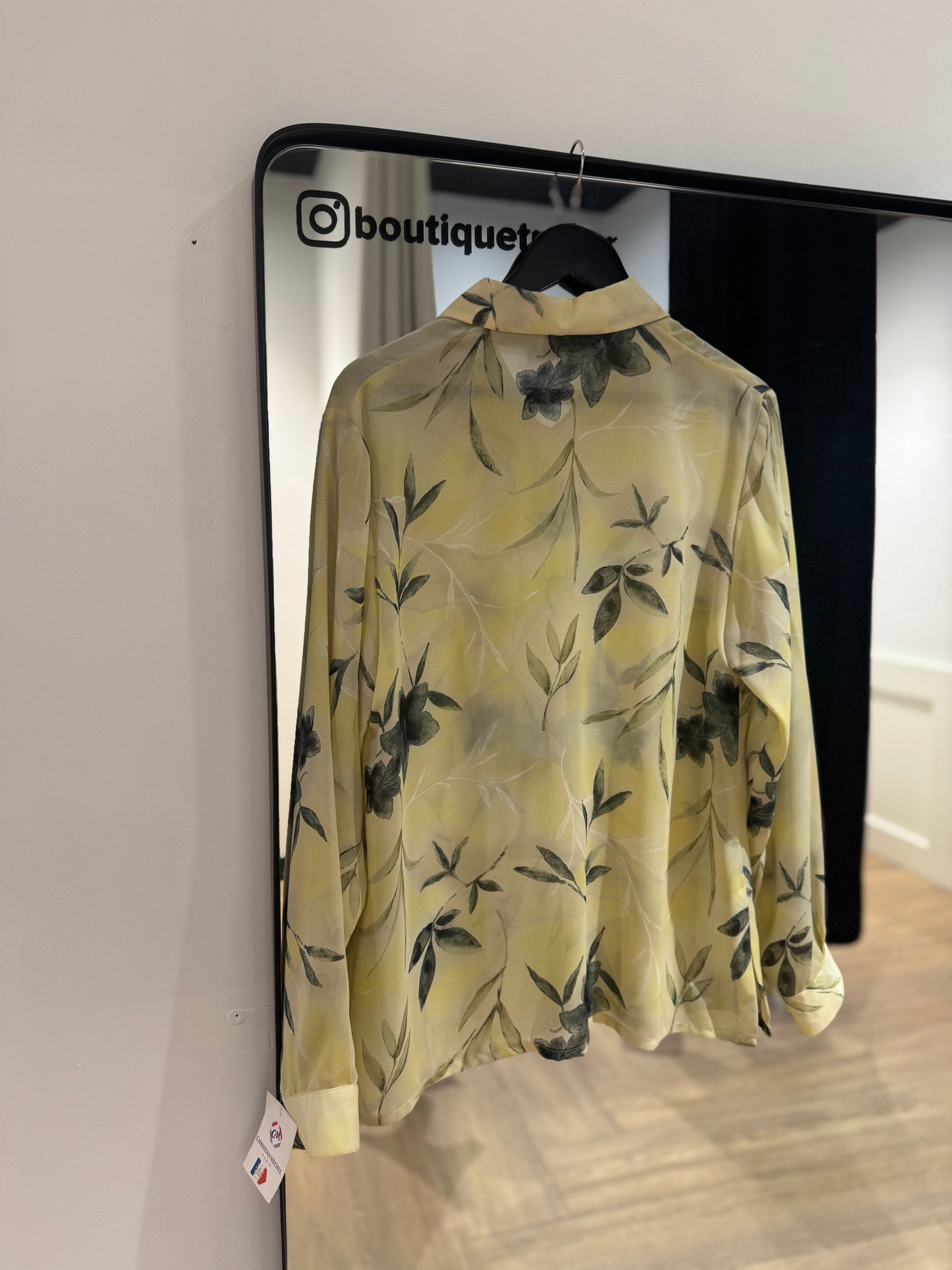 Blouse vintage à fleurs XXL