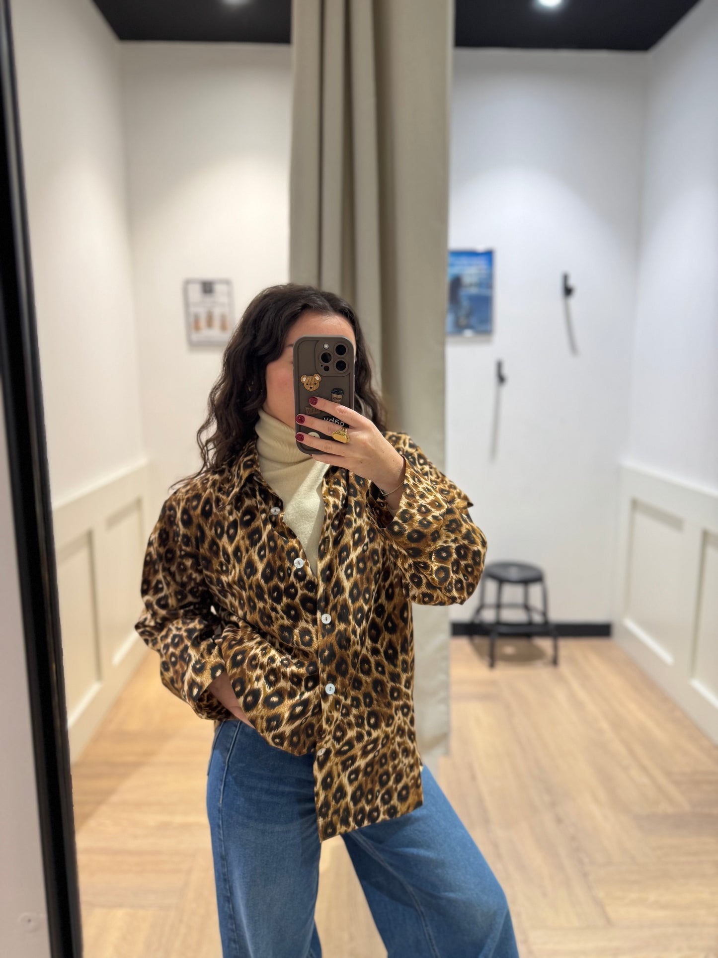 Blouse vintage léopard L