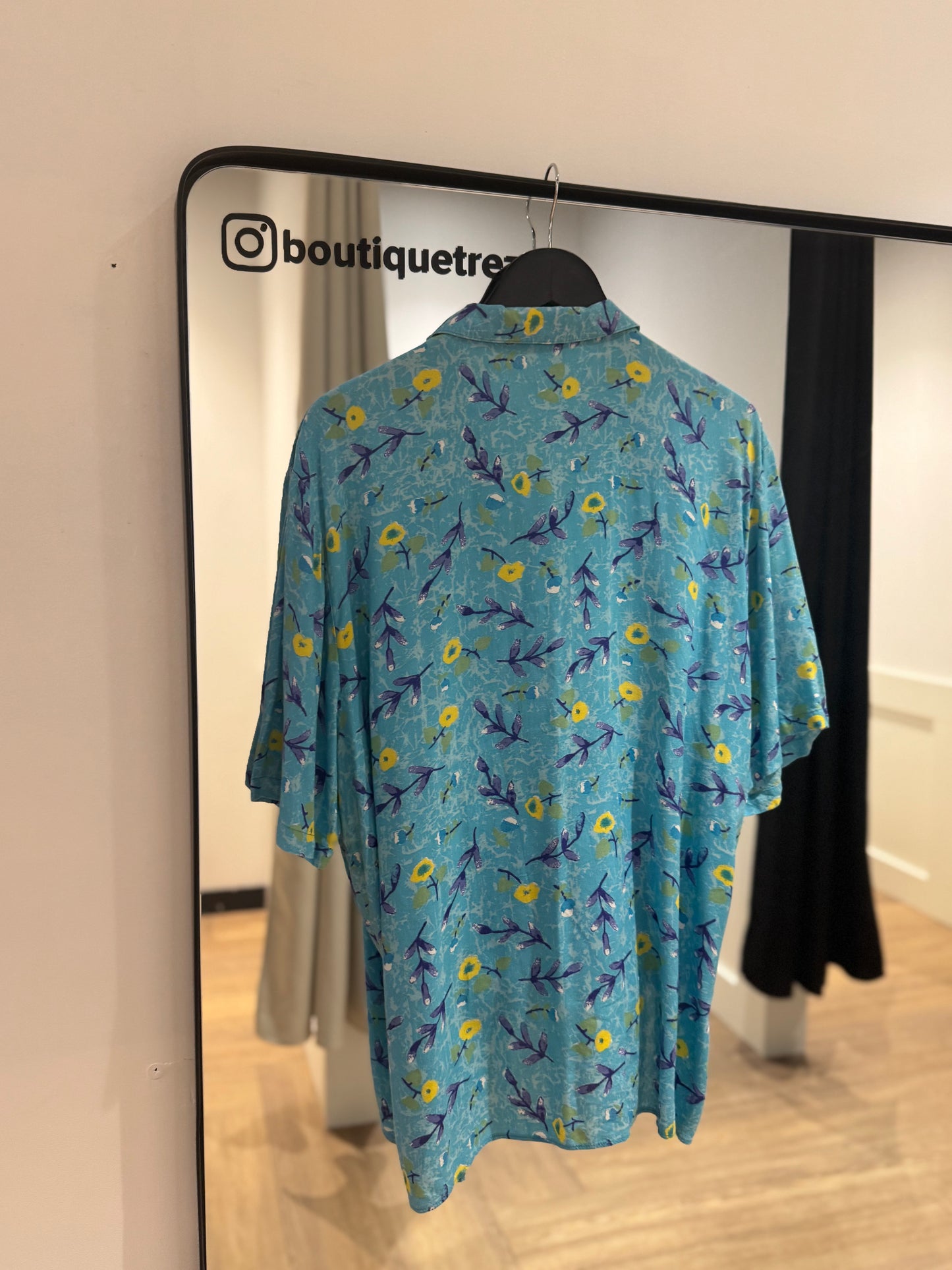 Blouse vintage à fleurs XXL