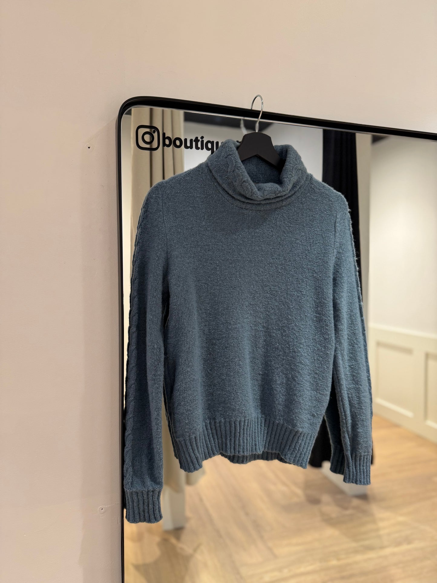 Pull d’hiver vintage à col roulé S